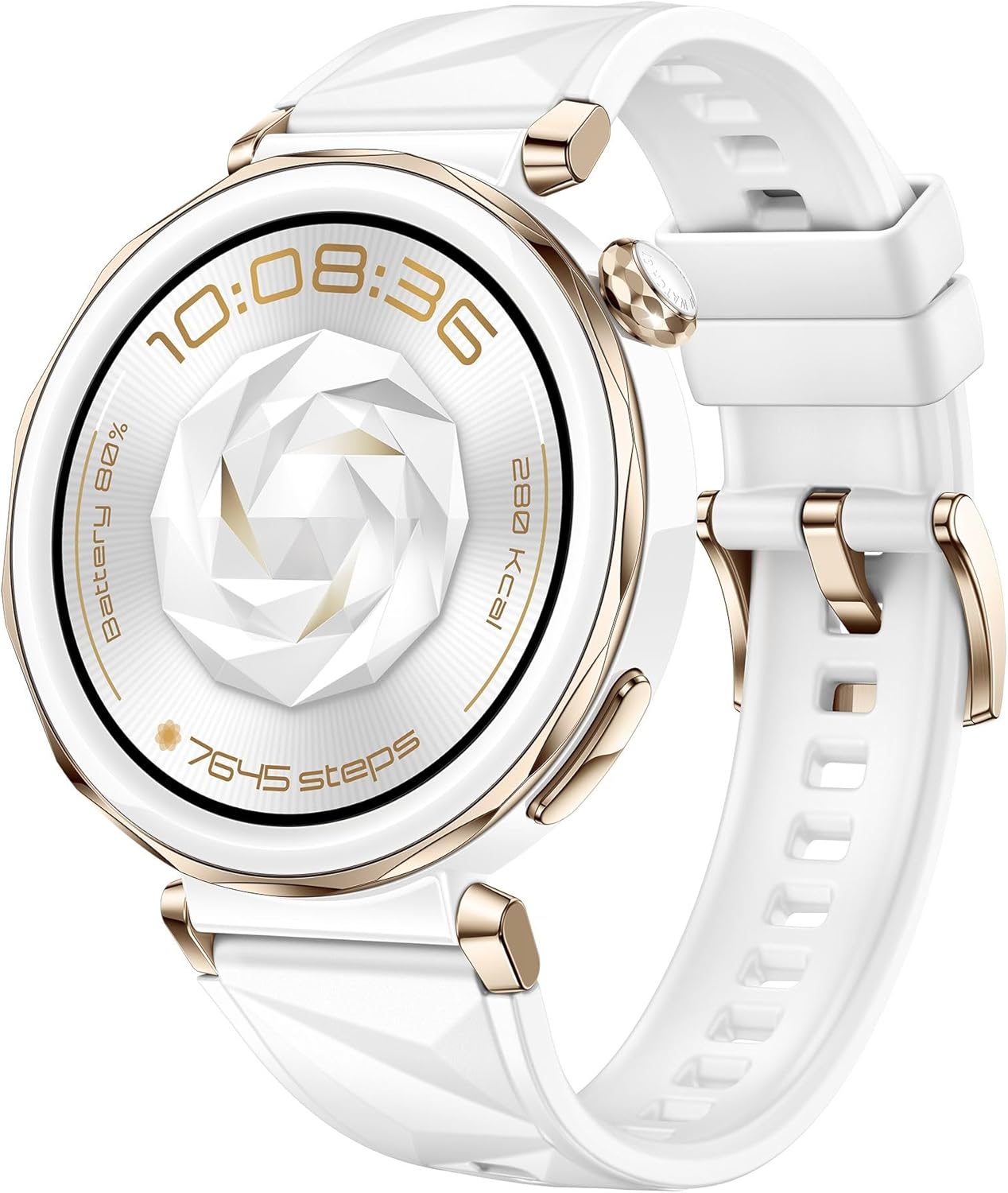 HUAWEI Watch GT 5 Pro 42 mm Smartwatch, Sharp-Edged Design, up to 7 Days Battery Life, Pro-Level Sports Watch, Health Tracking, Compatible with iOS and Android, White Fluroelastomer HUAWEI Watch GT 5 Pro 42 mm Smartwatch, Sharp-Edged Design, up to 7 Days Battery Life, Pro-Level Sports Watch, Health Tracking, Compatible with iOS and Android, White Fluroelastomer