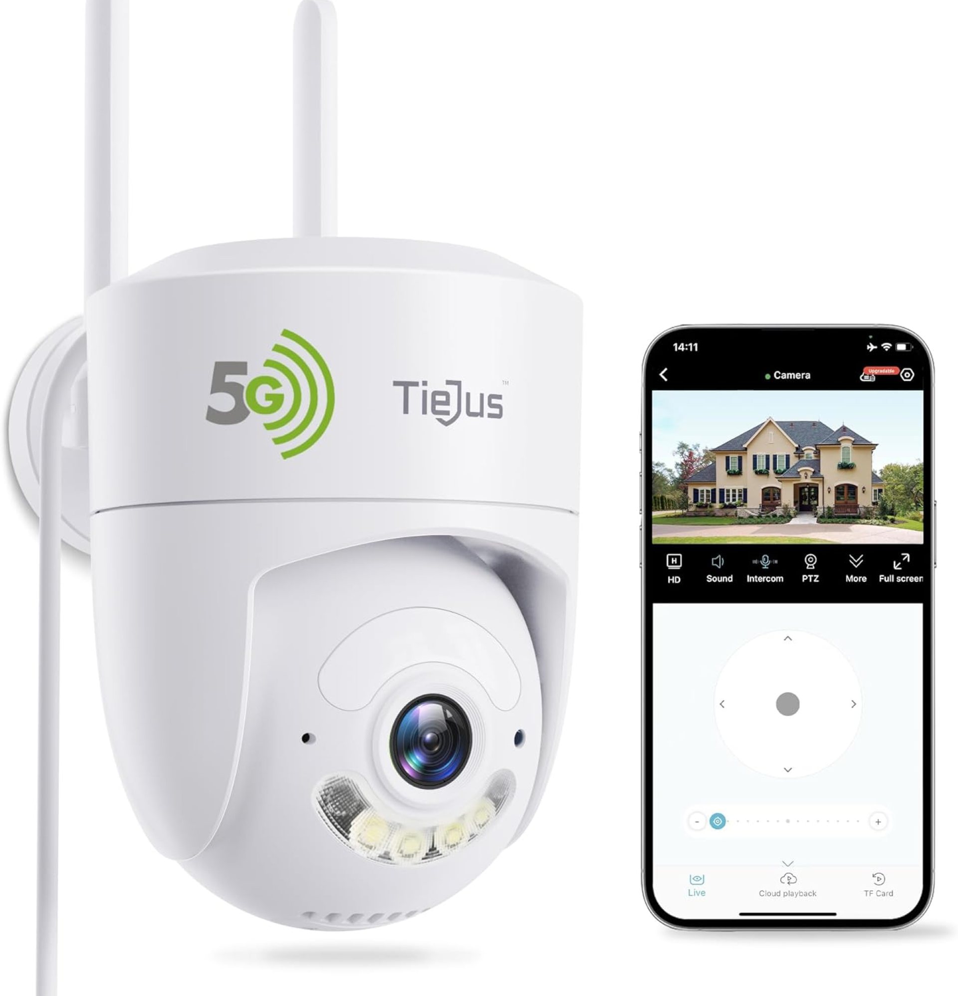5G WiFi Security Camera Outdoor, 24/7 Recording Wired Security Camera, 2K Cameras for Home Security, Motion Detection and Siren, 360°Auto Tracking, Compatible with Alexa, 2-Way Audio, IP66 5G WiFi Security Camera Outdoor, 24/7 Recording Wired Security Camera, 2K Cameras for Home Security, Motion Detection and Siren, 360°Auto Tracking, Compatible with Alexa, 2-Way Audio, IP66