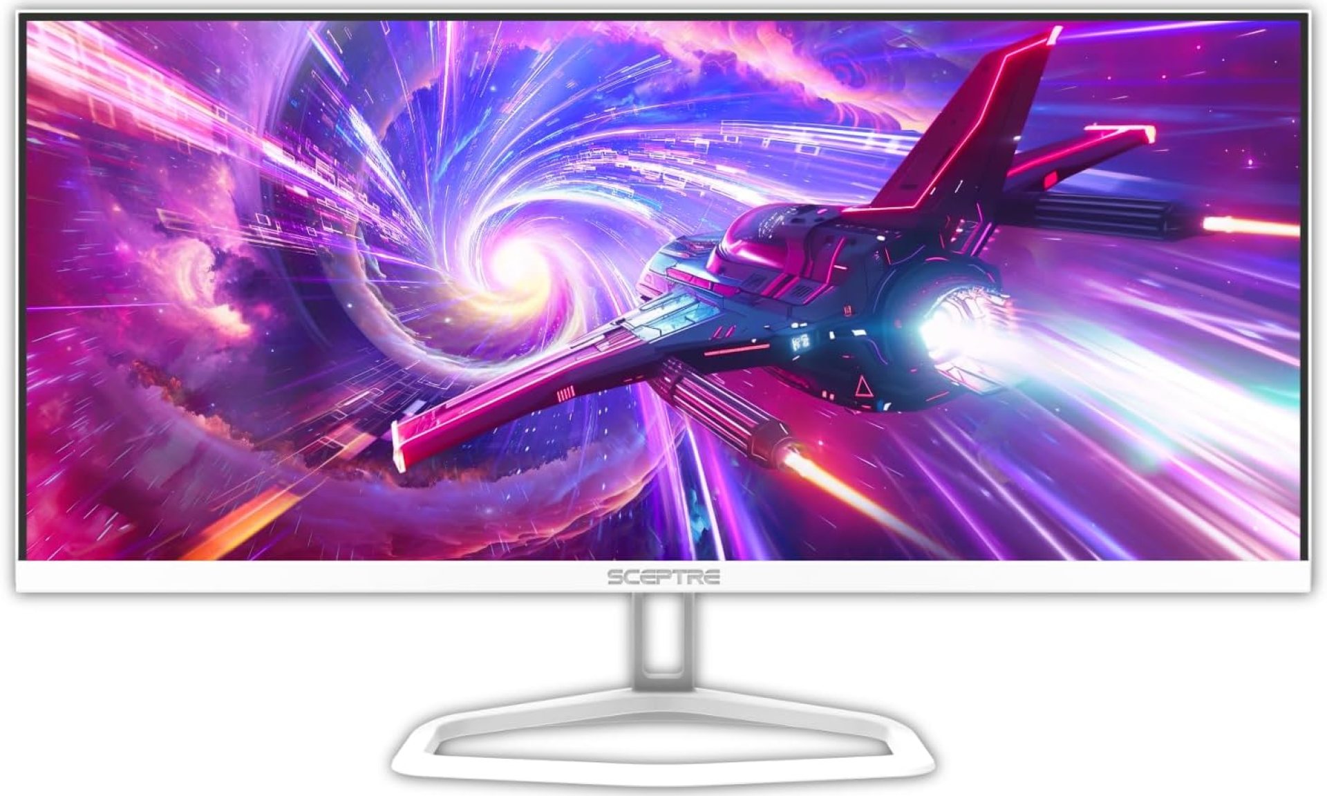Sceptre IPS 30-inch Gaming Monitor 2560 x 1080 DisplayPort x2 HDMI x2 up to 210Hz 1ms Ultra Wide/Slim Build-in Speakers, Tesla-White 2025 (E305B-FU200TW) Sceptre IPS 30-inch Gaming Monitor 2560 x 1080 DisplayPort x2 HDMI x2 up to 210Hz 1ms Ultra Wide/Slim Build-in Speakers, Tesla-White 2025 (E305B-FU200TW)