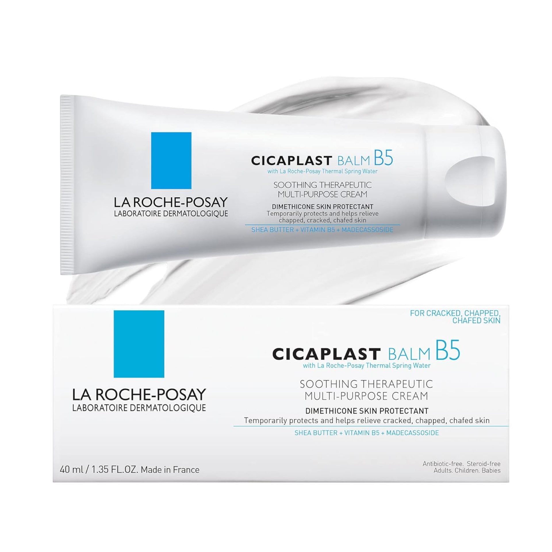 La Roche-Posay Cicaplast Balm B5 UV SPF 50, Vitamin B5 + Shea Butter + Tribioma + Madecassoside + Zinc Oxide Sunscreen, Post Treatment Skin Protectant With SPF, Multi-Purpose Cream For Dry Skin La Roche-Posay Cicaplast Balm B5 UV SPF 50, Vitamin B5 + Shea Butter + Tribioma + Madecassoside + Zinc Oxide Sunscreen, Post Treatment Skin Protectant With SPF, Multi-Purpose Cream For Dry Skin