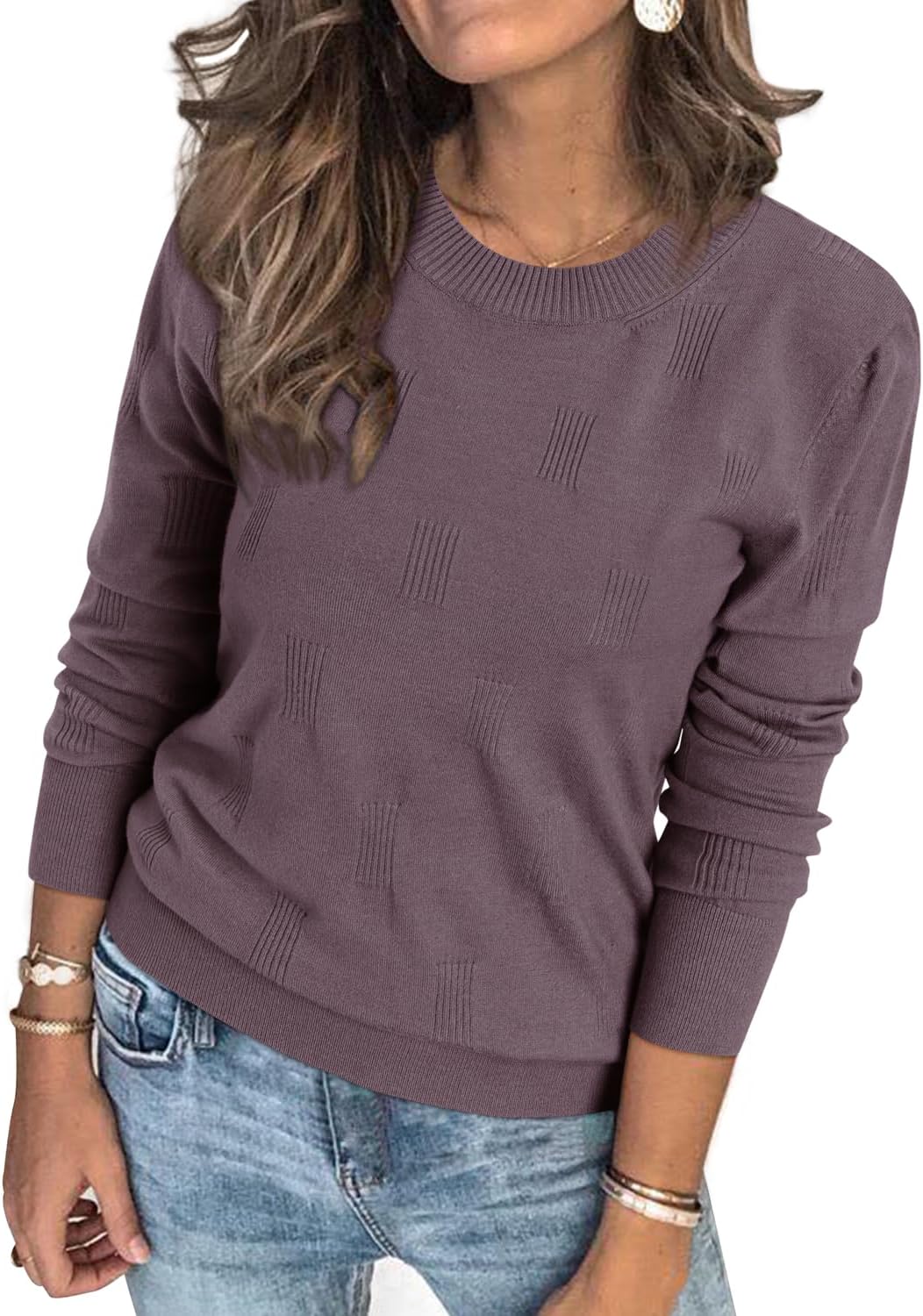 Arach&Cloz Womens Knit Sweater Long Sleeve Pullover Tops Trendy Dressy Casual Business Spring Clothes Outfit Fashion 2025 Arach&Cloz Womens Knit Sweater Long Sleeve Pullover Tops Trendy Dressy Casual Business Spring Clothes Outfit Fashion 2025