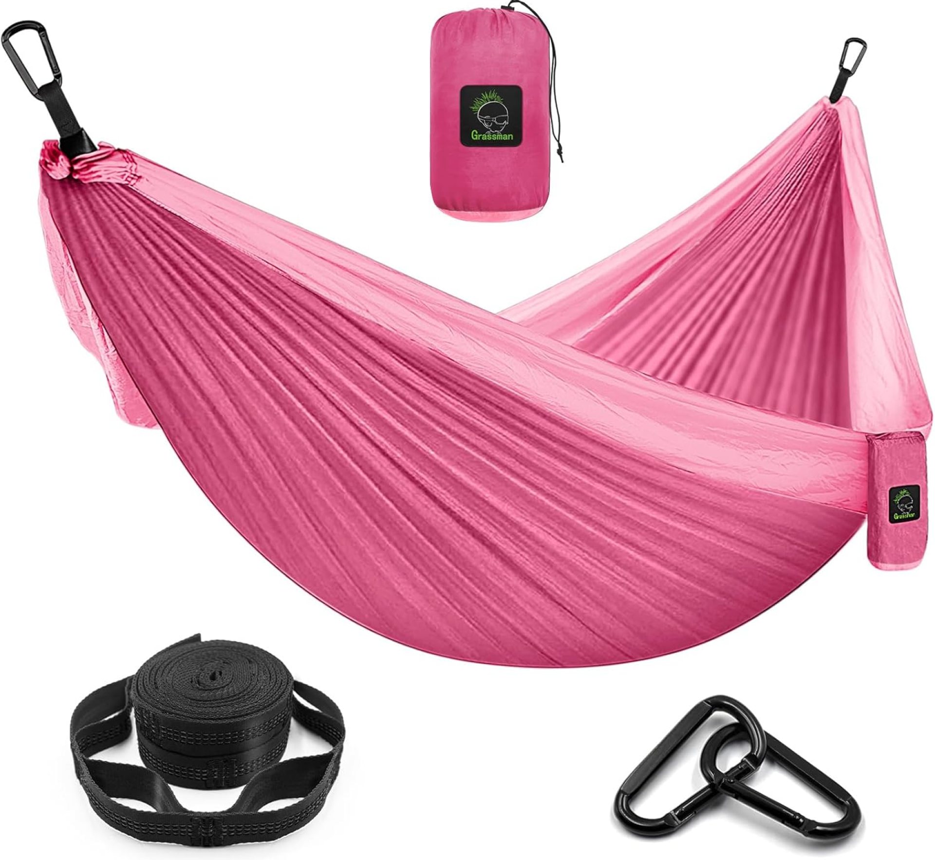 Grassman Camping Hammock Double & Single Portable Hammock with Tree Straps, Lightweight Nylon Parachute Hammocks Camping Accessories Gear for Indoor Outdoor Backpacking, Travel, Hiking, Beach Grassman Camping Hammock Double & Single Portable Hammock with Tree Straps, Lightweight Nylon Parachute Hammocks Camping Accessories Gear for Indoor Outdoor Backpacking, Travel, Hiking, Beach