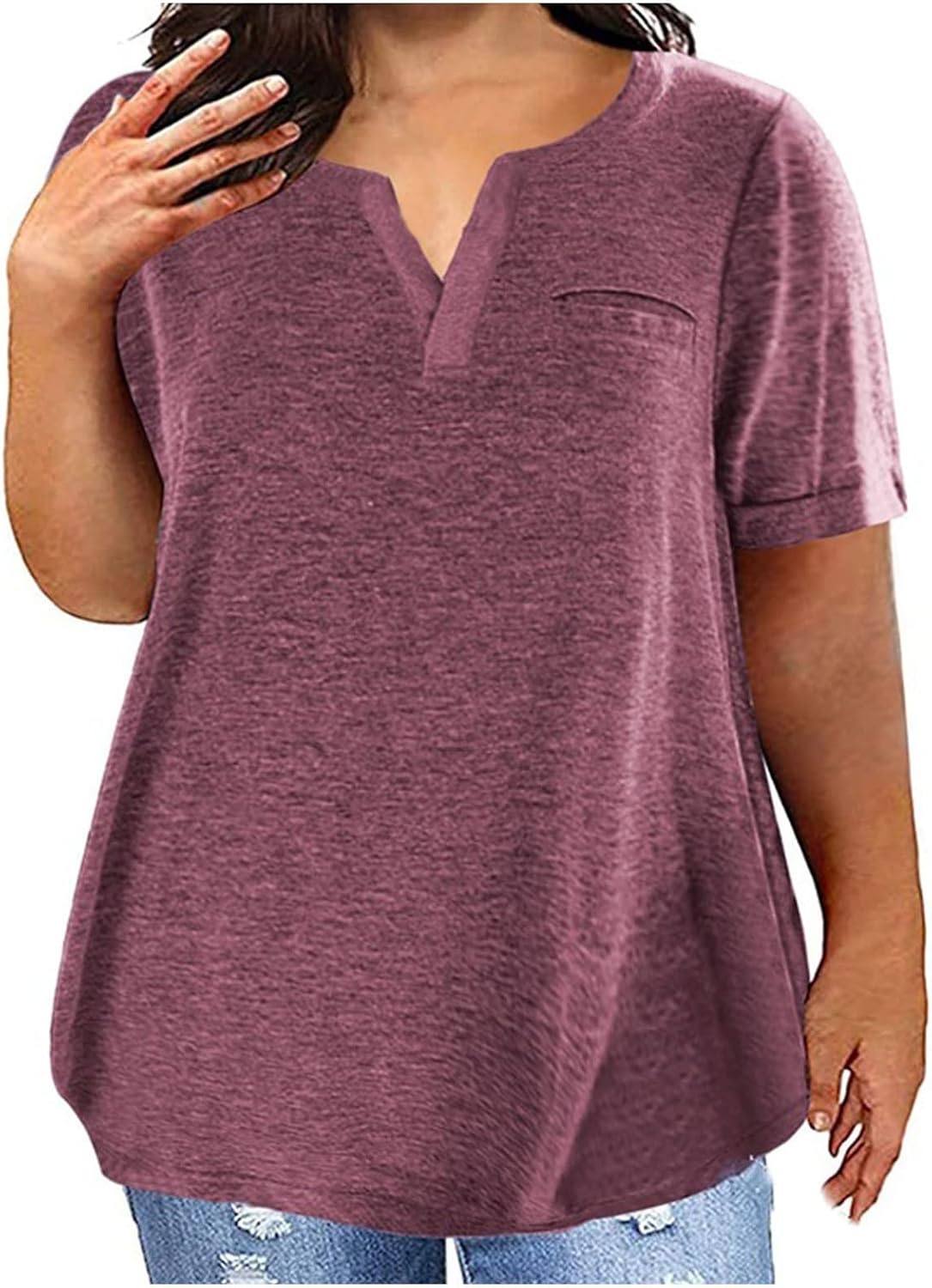 2023 Summer Cotton Plus Size Tops for Women Trendy Short Sleeve V Neck Loose Blouse Workout Basic Comfy T Shirts Tees 2023 Summer Cotton Plus Size Tops for Women Trendy Short Sleeve V Neck Loose Blouse Workout Basic Comfy T Shirts Tees