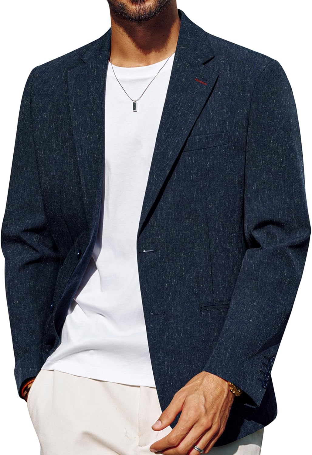 PJ PAUL JONES Mens Blazer Casual Linen Sport Coat Two Button Lightweight Suit Blazer Jackets PJ PAUL JONES Mens Blazer Casual Linen Sport Coat Two Button Lightweight Suit Blazer Jackets