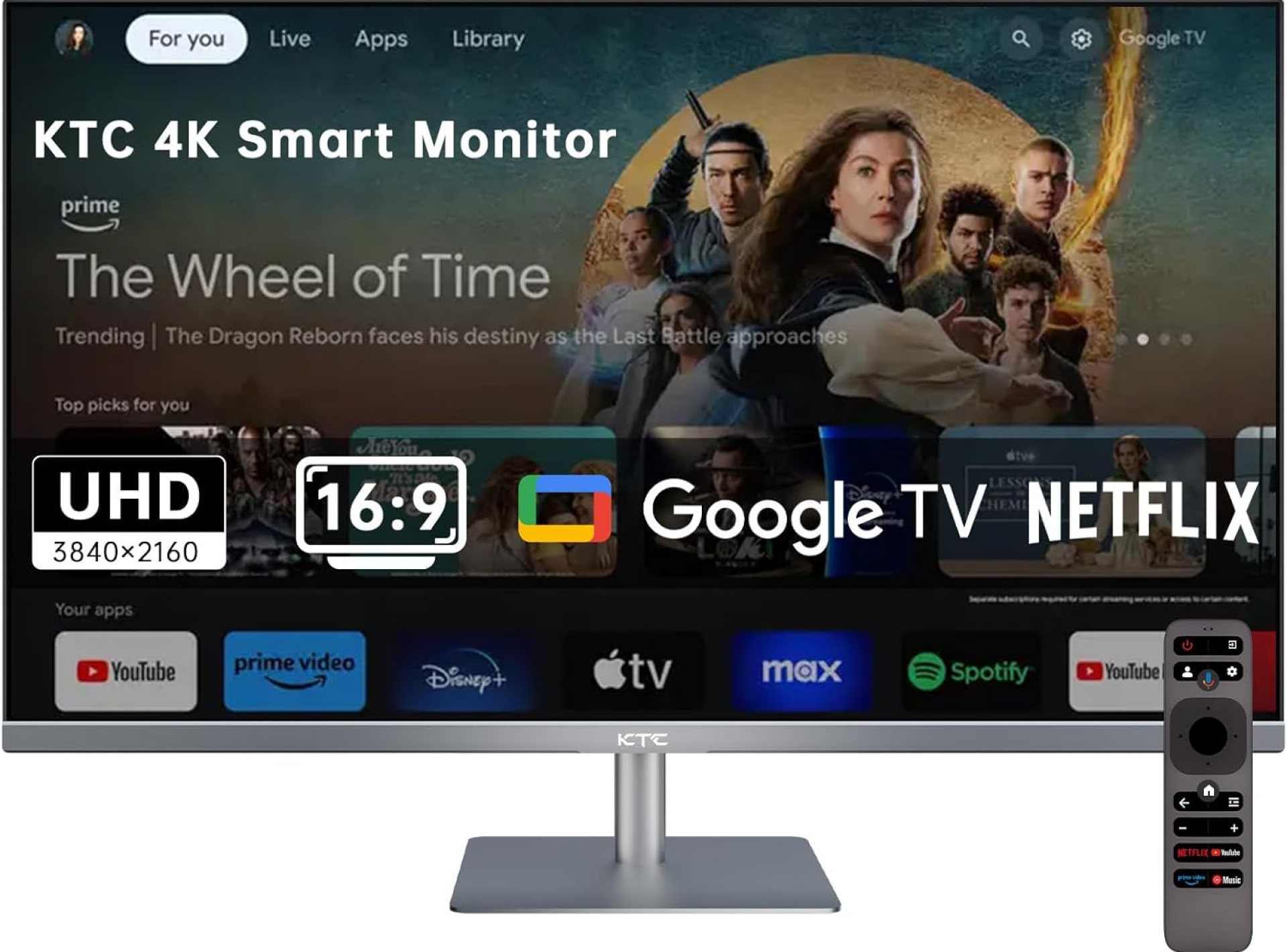 32 Inch 4K Smart Monitor, Google TV System UHD (3840x 2160) Smart TV with Speakers, Netflix Licensed, Type-C 65W PD, WirelessDisplay, HDR, Bluetooth, Hey Google Voice Remot, VESA Support, A32Q8 32 Inch 4K Smart Monitor, Google TV System UHD (3840x 2160) Smart TV with Speakers, Netflix Licensed, Type-C 65W PD, WirelessDisplay, HDR, Bluetooth, Hey Google Voice Remot, VESA Support, A32Q8