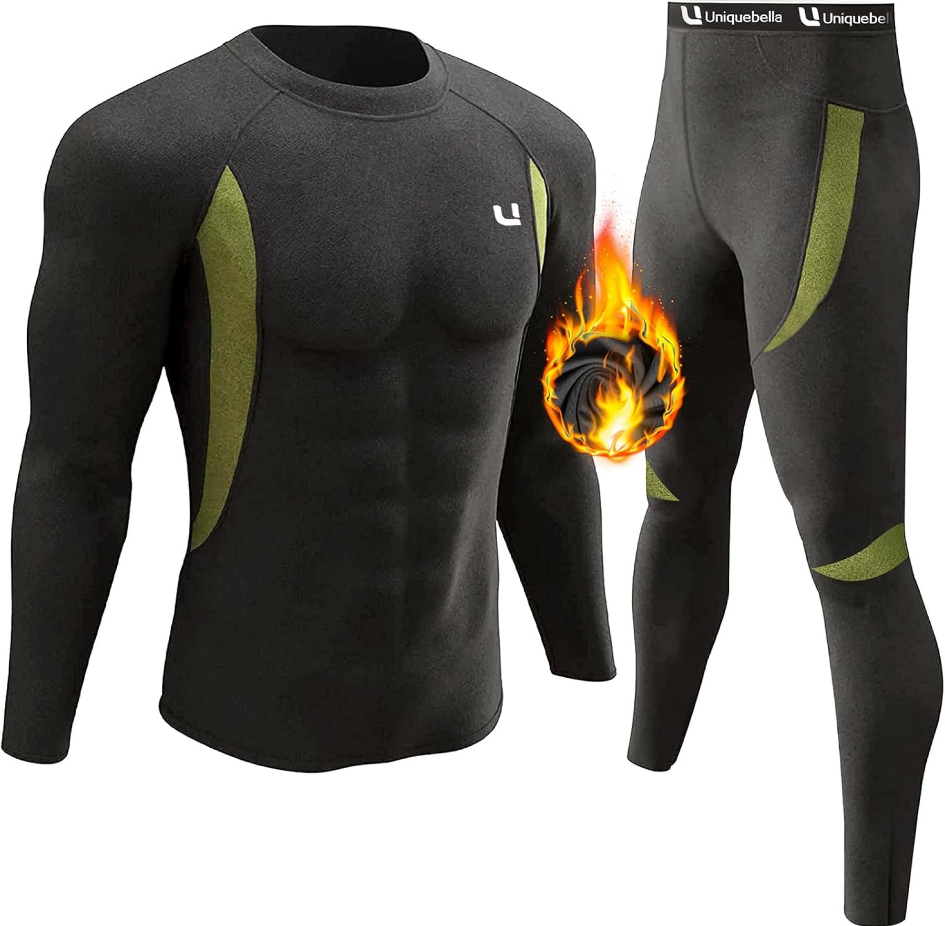 UNIQUEBELLA Men’s Thermal Underwear Sets Top & Long Johns Fleece Sweat Quick Drying Thermo Base Layer UNIQUEBELLA Men’s Thermal Underwear Sets Top & Long Johns Fleece Sweat Quick Drying Thermo Base Layer