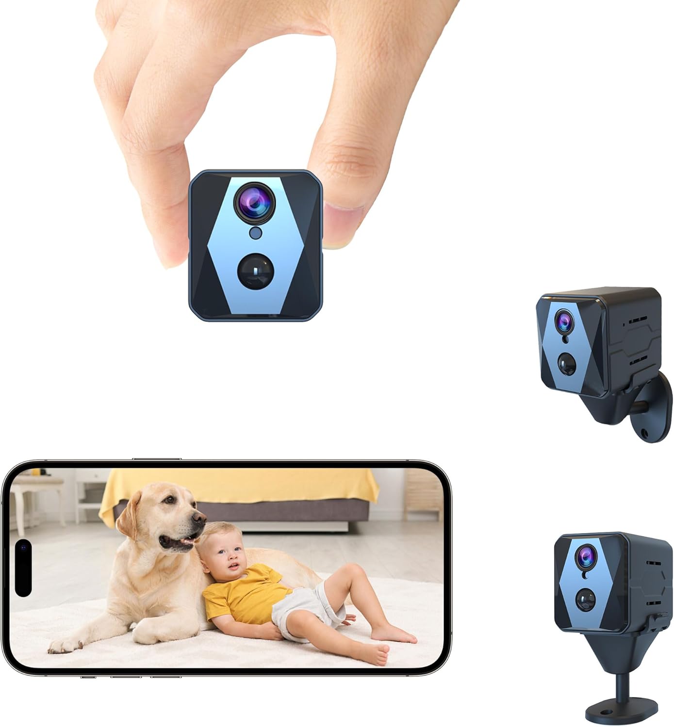 4K Spy Camera, Hidden Camera, WiFi Mini Cam, 100-Day Standby Time, Real-Time Recording, AI Motion Detection, Cloud & SD Storage, Auto Night Vision, Ideal Nanny Cam for Home Security 4K Spy Camera, Hidden Camera, WiFi Mini Cam, 100-Day Standby Time, Real-Time Recording, AI Motion Detection, Cloud & SD Storage, Auto Night Vision, Ideal Nanny Cam for Home Security