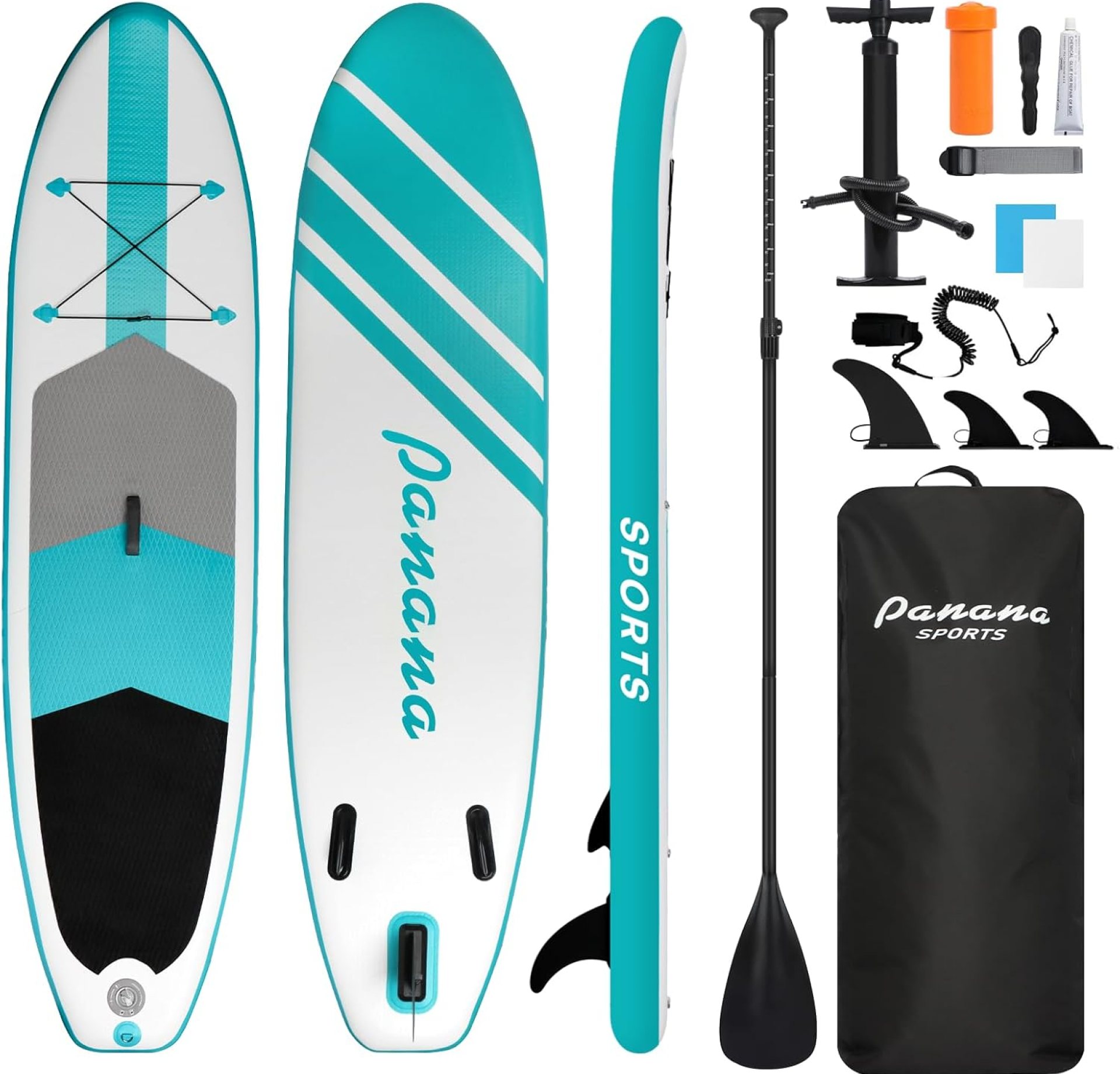 Panana Inflatable Stand Up Paddle Board, 10′ SUP Paddleboard Kayak, Blow Up Paddle Boards for Adults Youth with Accessories Kit Anti-Slip EVA Deck Panana Inflatable Stand Up Paddle Board, 10′ SUP Paddleboard Kayak, Blow Up Paddle Boards for Adults Youth with Accessories Kit Anti-Slip EVA Deck