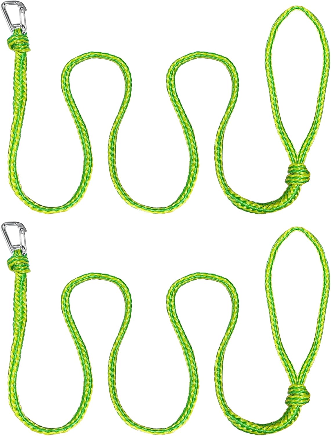 ISURE MARINE Kayak Tow Rope with Clip Dock Lines Heavy Duty Braided Line Ideal for Jet ski,watercraft Boat, Kayaking, Marine Sets of Two Ropes 1/2 Inch Diameter x 7ft Lengths Green ISURE MARINE Kayak Tow Rope with Clip Dock Lines Heavy Duty Braided Line Ideal for Jet ski,watercraft Boat, Kayaking, Marine Sets of Two Ropes 1/2 Inch Diameter x 7ft Lengths Green
