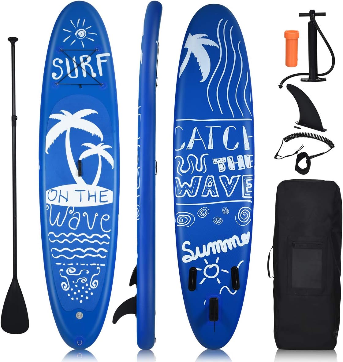 Goplus 9.8’/10’/11′ Inflatable Stand Up Paddle Board, 6.5” Thick SUP with Premium Accessories and Carry Bag, Wide Stance, Bottom Fin for Paddling, Surf Control, Non-Slip Deck, for Youth and Adult Goplus 9.8’/10’/11′ Inflatable Stand Up Paddle Board, 6.5” Thick SUP with Premium Accessories and Carry Bag, Wide Stance, Bottom Fin for Paddling, Surf Control, Non-Slip Deck, for Youth and Adult