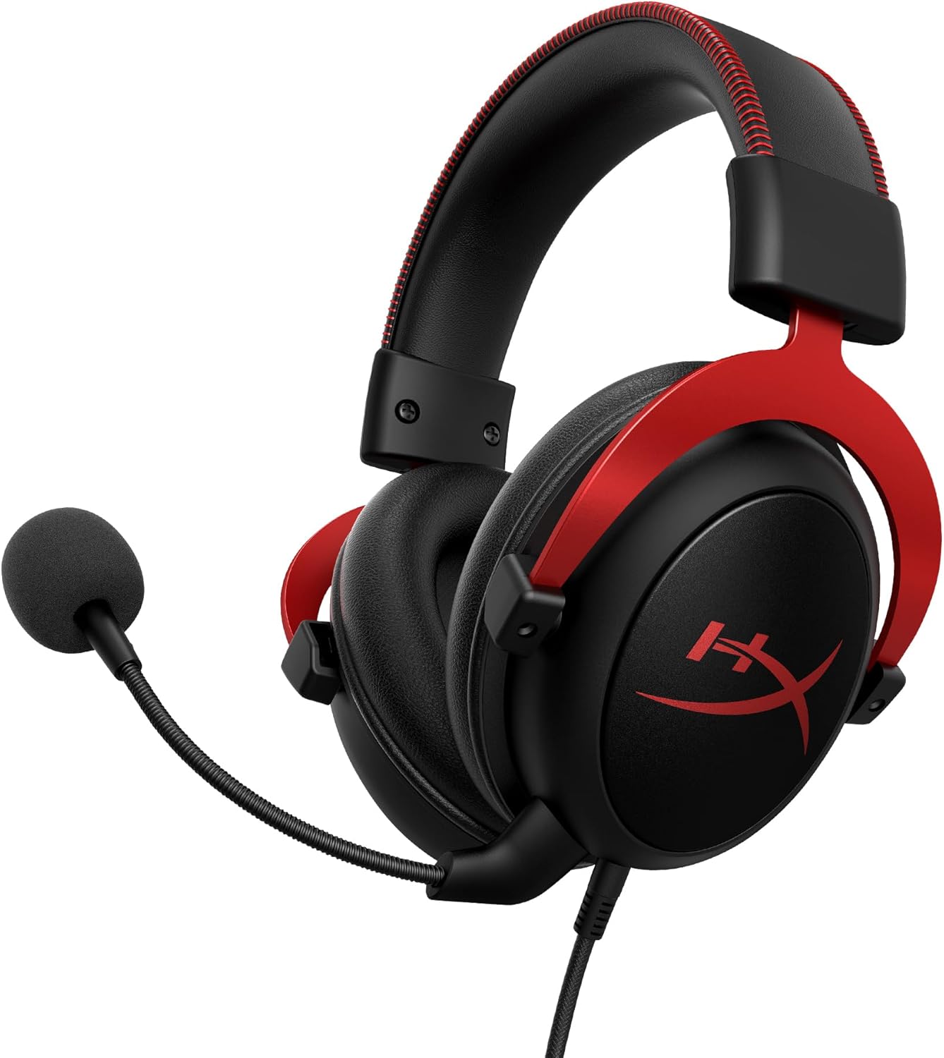 HyperX Cloud II – Gaming Headset, 7.1 Surround Sound, Memory Foam Ear Pads, Durable Aluminum Frame, Detachable Microphone, Works with PC, PS5, PS4, Xbox Series X|S, Xbox One – Red HyperX Cloud II – Gaming Headset, 7.1 Surround Sound, Memory Foam Ear Pads, Durable Aluminum Frame, Detachable Microphone, Works with PC, PS5, PS4, Xbox Series X|S, Xbox One – Red