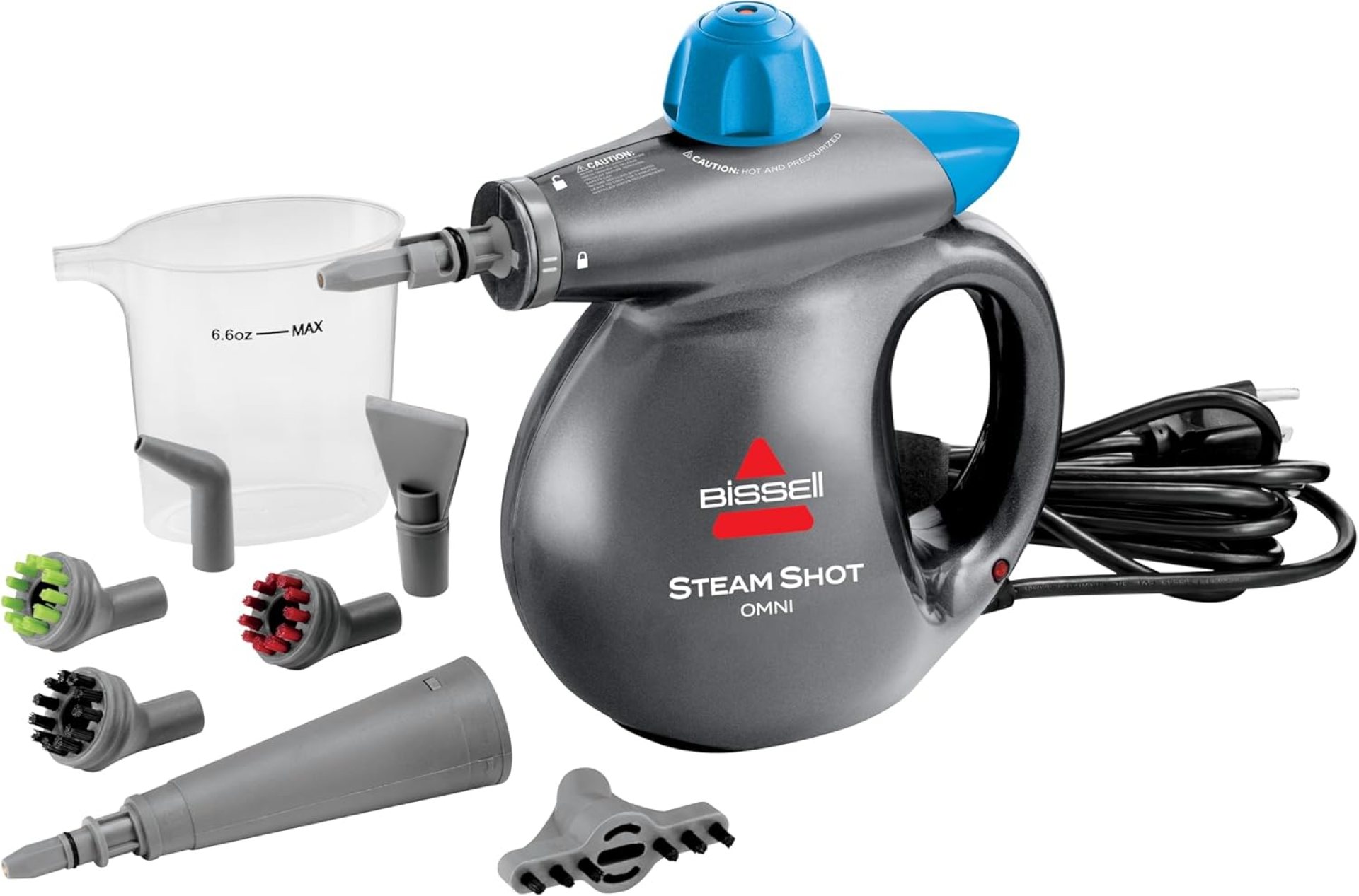 BISSELL® Steam Shot™ Omni handheld portable steam cleaner for tile, grout, windows, bathrooms, kitchens, includes 7 tools BISSELL® Steam Shot™ Omni handheld portable steam cleaner for tile, grout, windows, bathrooms, kitchens, includes 7 tools