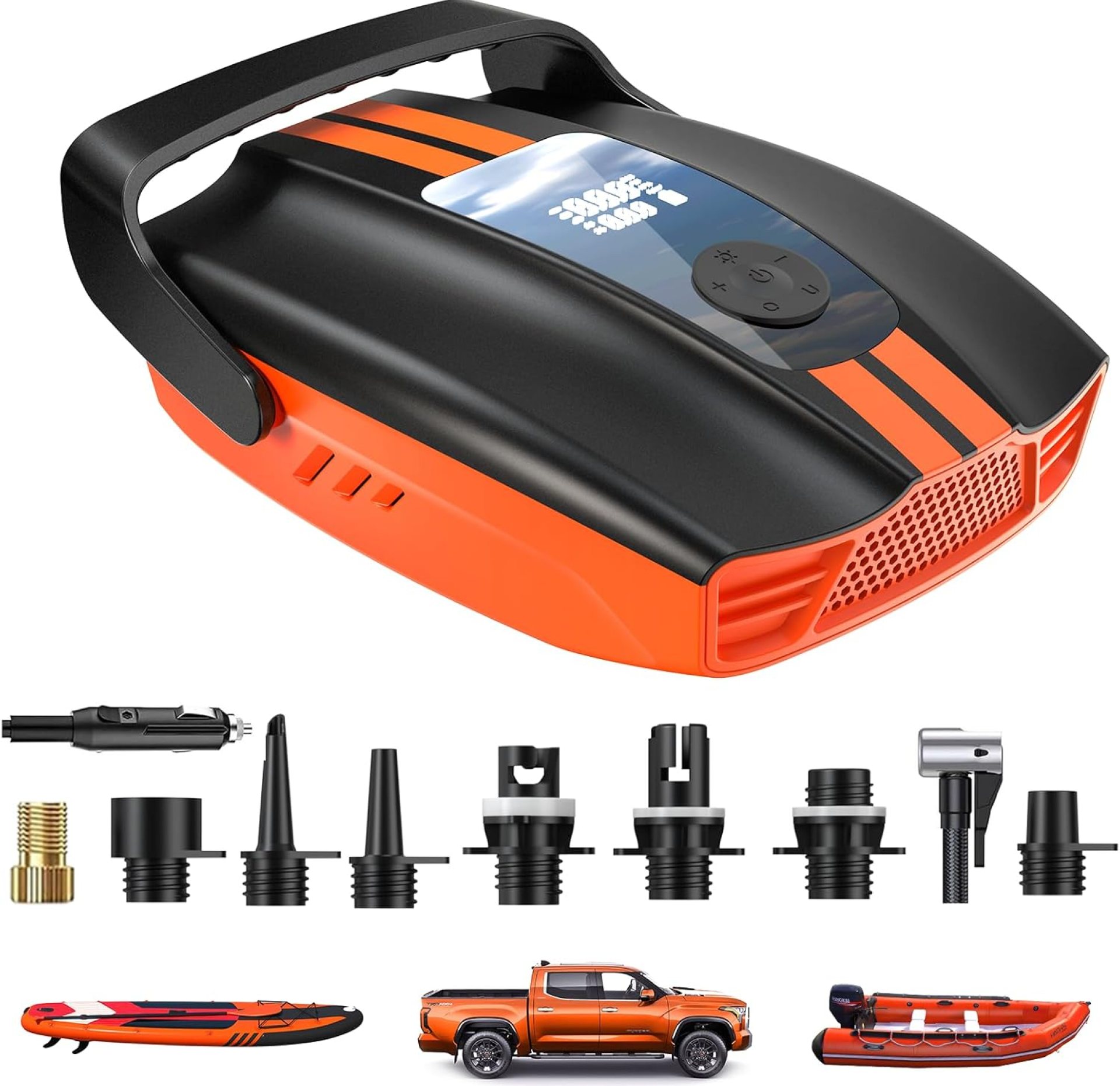 50PSI Paddle Board Pump, High Pressure SUP Pump, Dual Stage Inflation & Auto-Off & Deflation, Portable Electric Inflator Pump12V DC Automotive Connector for Stand Up Boards, Pickup, Kayaks Boats 50PSI Paddle Board Pump, High Pressure SUP Pump, Dual Stage Inflation & Auto-Off & Deflation, Portable Electric Inflator Pump12V DC Automotive Connector for Stand Up Boards, Pickup, Kayaks Boats