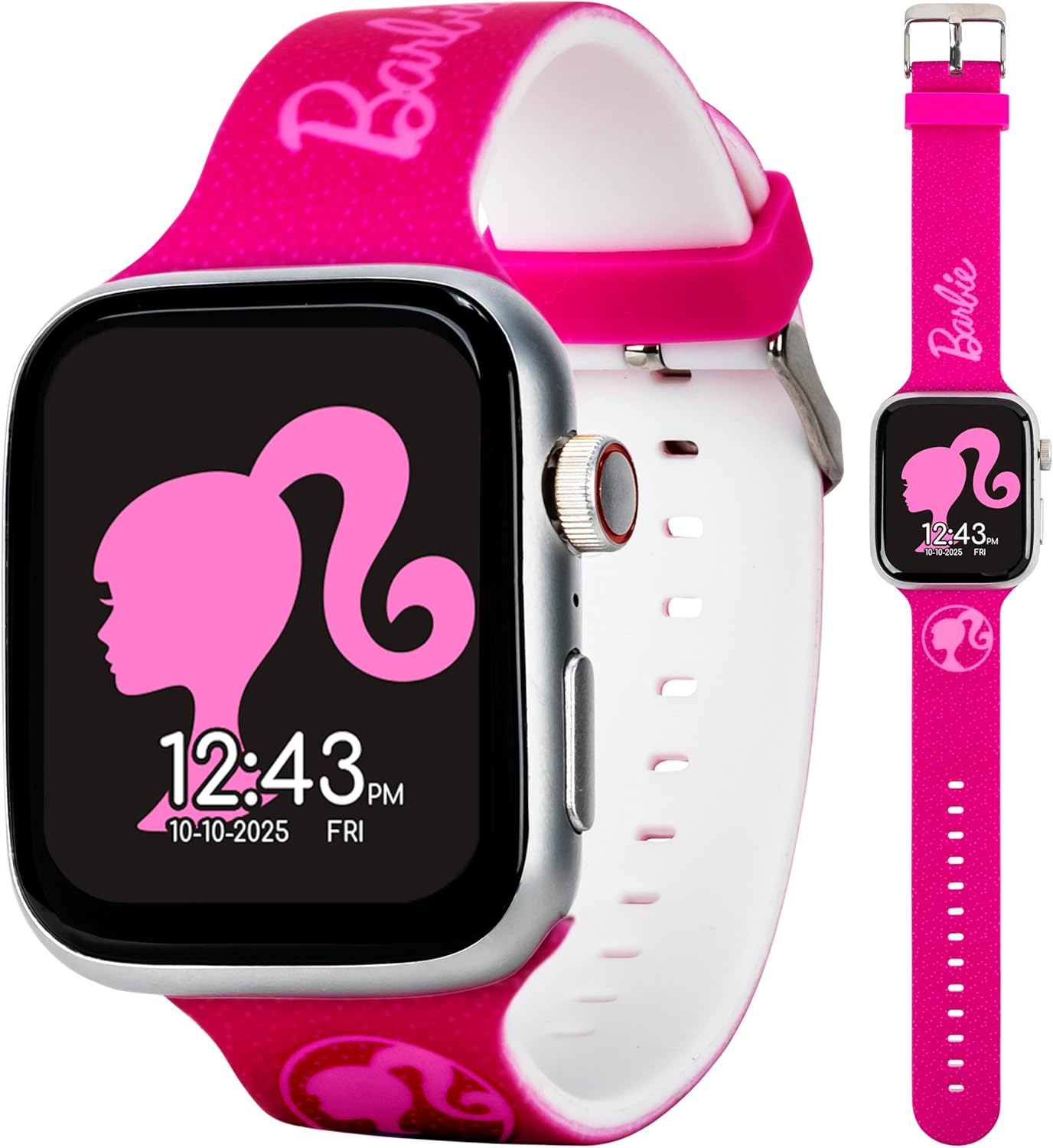Barbie Kids Smart Watch – Touchscreen Smartwatch with Camera, Activity Trackers, Pedometer, Music, Stopwatch, and Glitter Silicone Strap – Fits Wrists from 5.5″ to 8″ Barbie Kids Smart Watch – Touchscreen Smartwatch with Camera, Activity Trackers, Pedometer, Music, Stopwatch, and Glitter Silicone Strap – Fits Wrists from 5.5″ to 8″