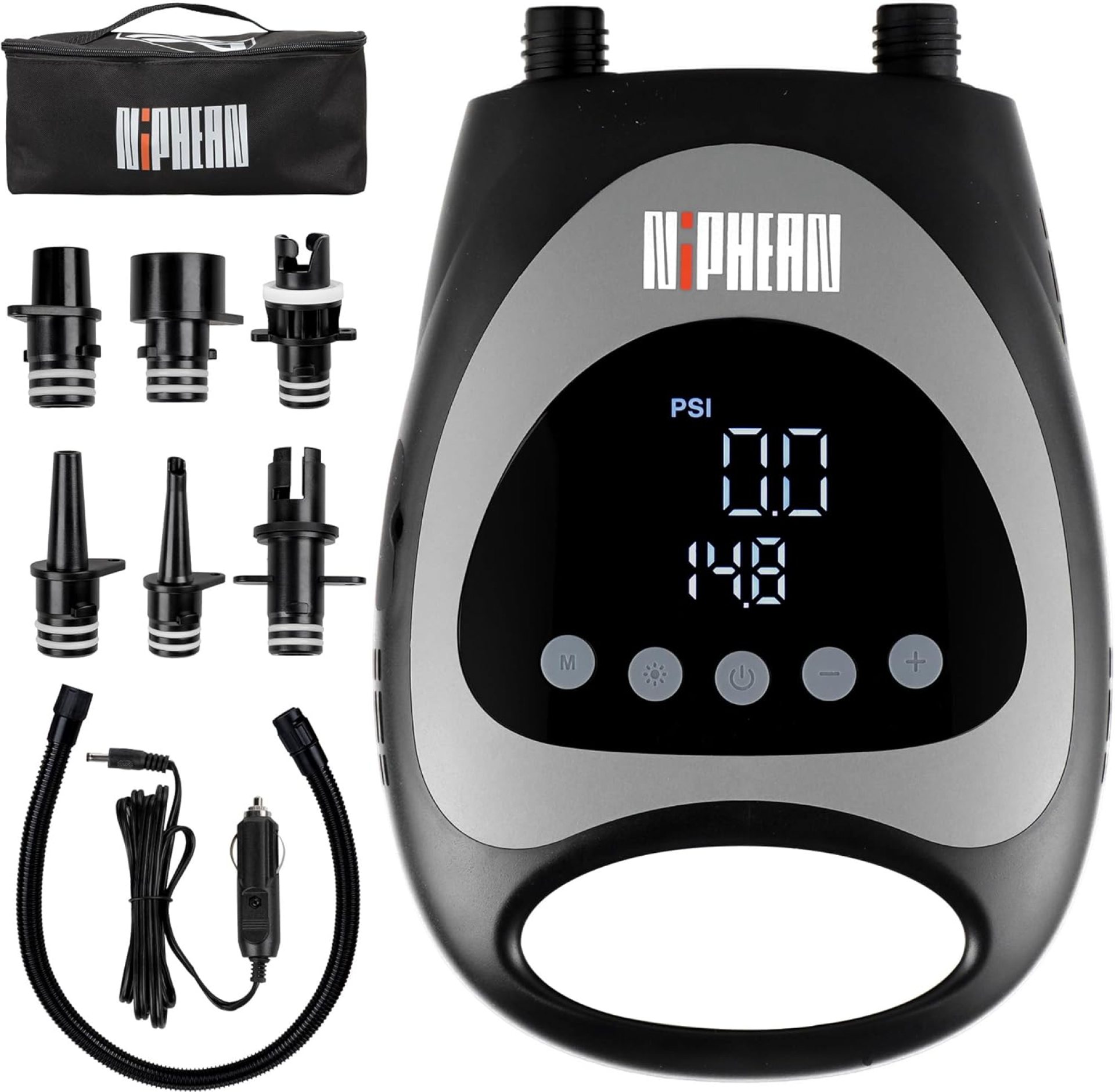 Niphean Paddle Board Pump, 20 PSI High Pressure SUP Pump, Paddleboard Pump with Auto-Off&Car Connector, Air Pump for Inflatables&Deflatable, Inflator Air Pump for Paddle Board, Kayak, Boat Niphean Paddle Board Pump, 20 PSI High Pressure SUP Pump, Paddleboard Pump with Auto-Off&Car Connector, Air Pump for Inflatables&Deflatable, Inflator Air Pump for Paddle Board, Kayak, Boat