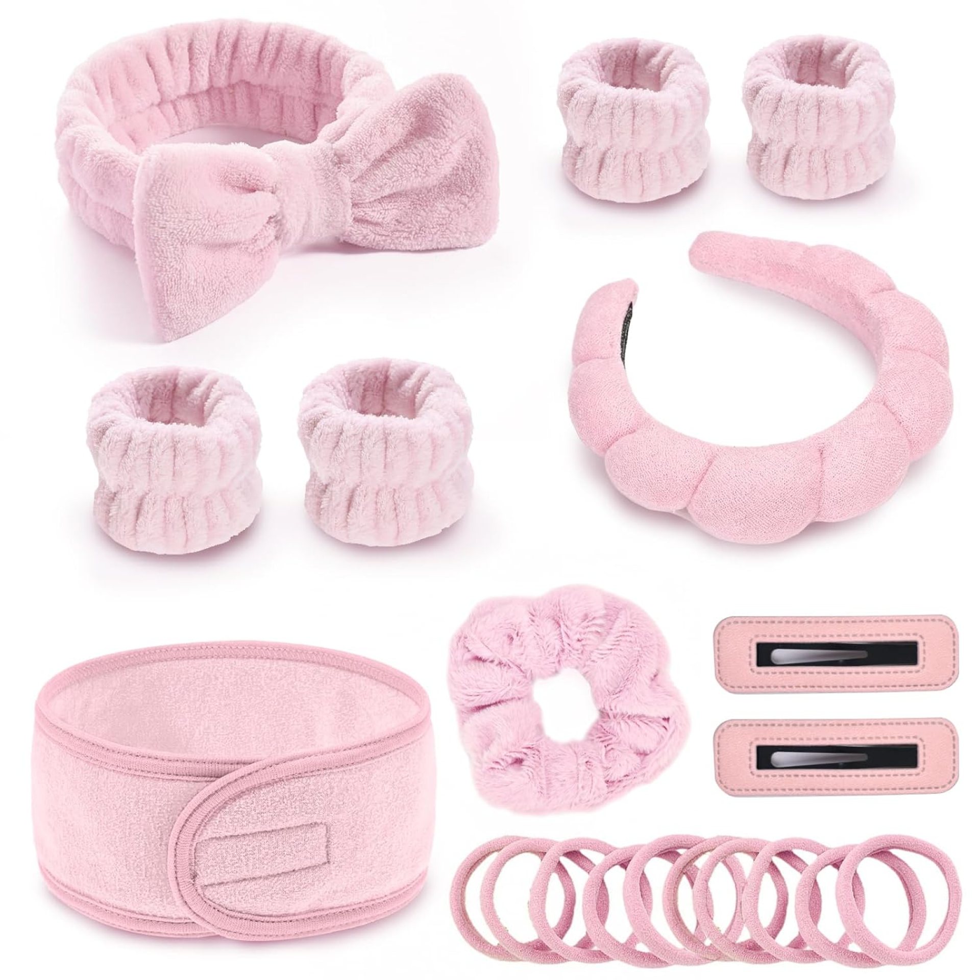 Spa Gift Set: Bubble Headband, Face Wash Headband, Skin Care Wristbands for Ladies and Women Spa Gift Set: Bubble Headband, Face Wash Headband, Skin Care Wristbands for Ladies and Women