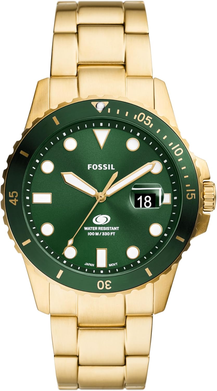 Fossil Men’s Blue Quartz Stainless Steel Three-Hand Watch Fossil Men’s Blue Quartz Stainless Steel Three-Hand Watch