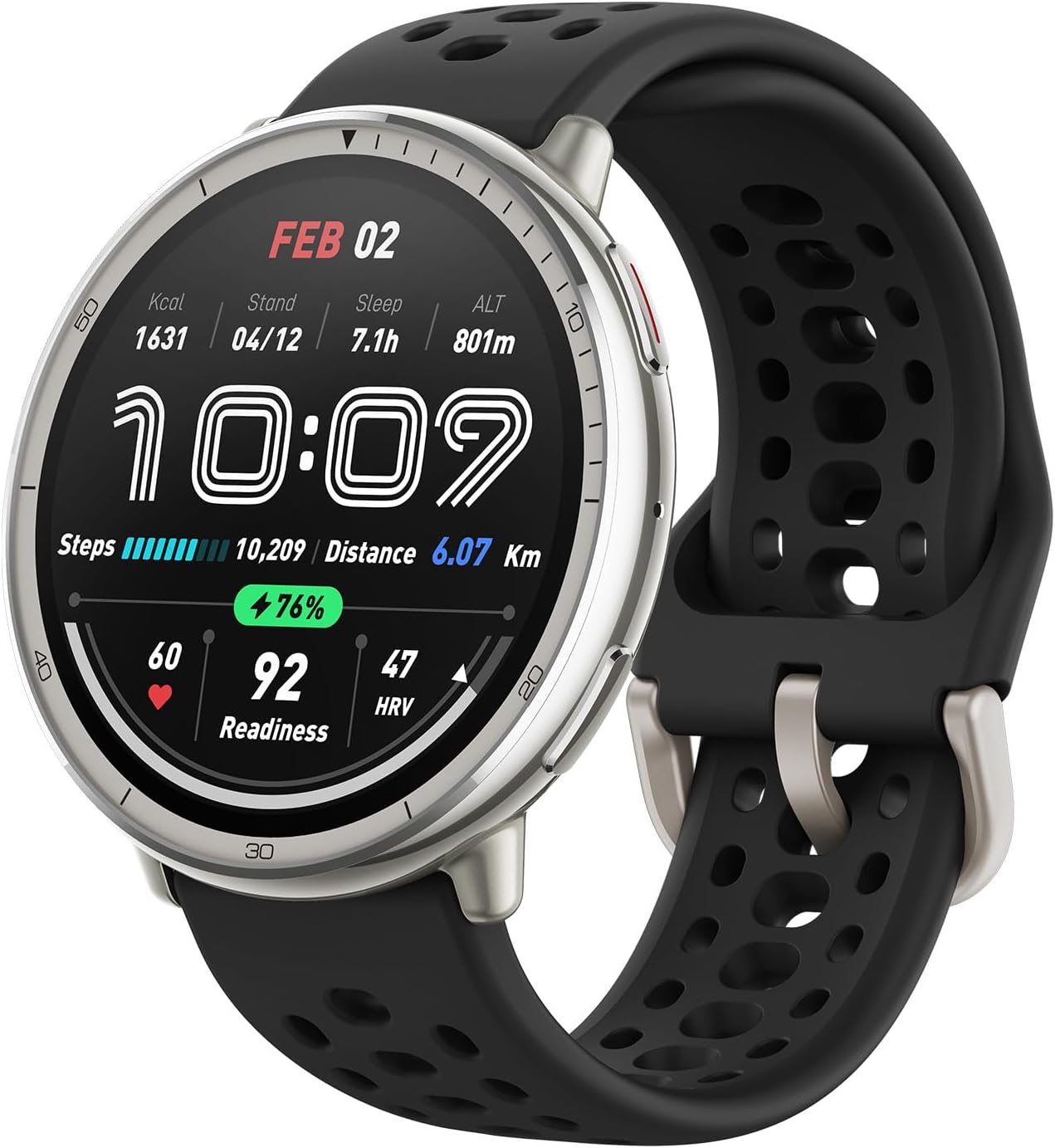 Amazfit Active 2 Smart Watch 44mm, GPS Maps with Direction, Fitness Tracker, 10 Day Battery, Sleep Monitor, 160+ Sport Modes, Water Resistant, for Android & Apple iPhone, Black Silicone Amazfit Active 2 Smart Watch 44mm, GPS Maps with Direction, Fitness Tracker, 10 Day Battery, Sleep Monitor, 160+ Sport Modes, Water Resistant, for Android & Apple iPhone, Black Silicone