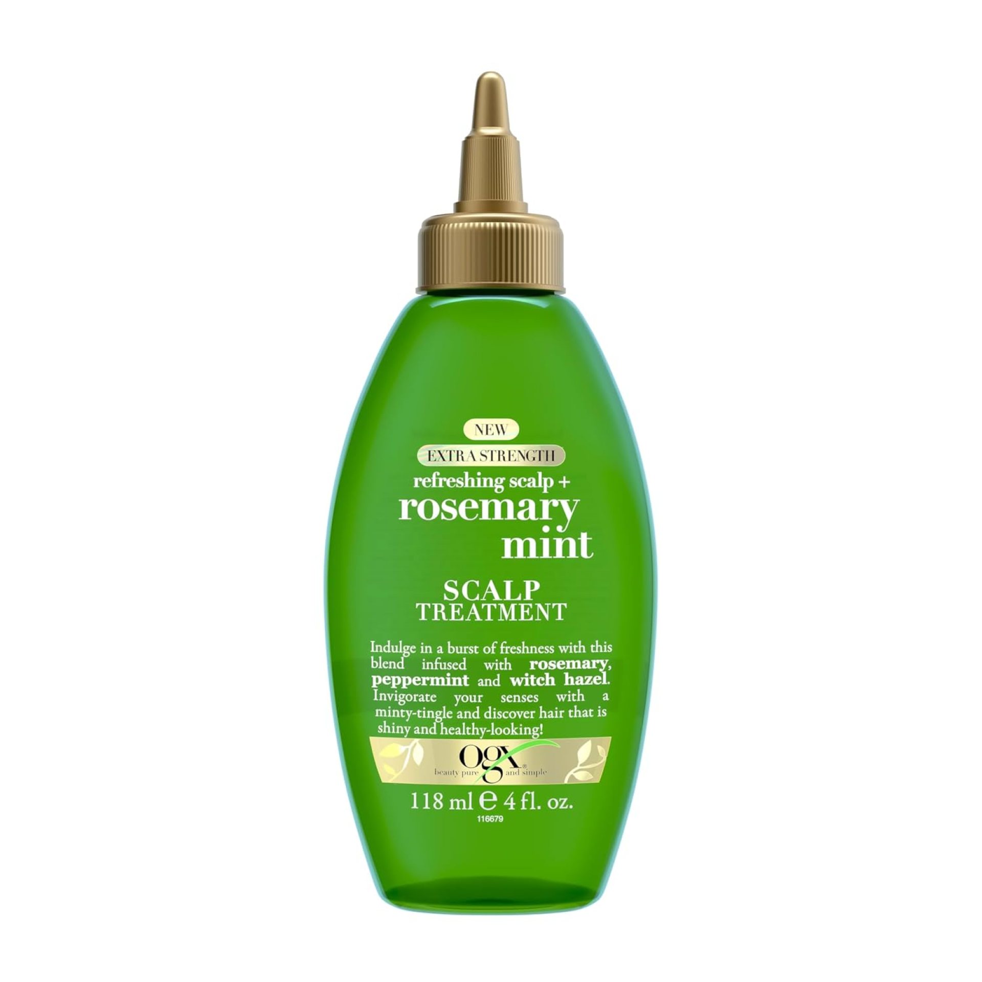 OGX Extra Strength Refreshing Scalp + Rosemary Mint, Refreshing to Help Remove Scalp Buildup, Minty Leave-In Dry for Shiny Hair, 4 fl. Oz OGX Extra Strength Refreshing Scalp + Rosemary Mint, Refreshing to Help Remove Scalp Buildup, Minty Leave-In Dry for Shiny Hair, 4 fl. Oz