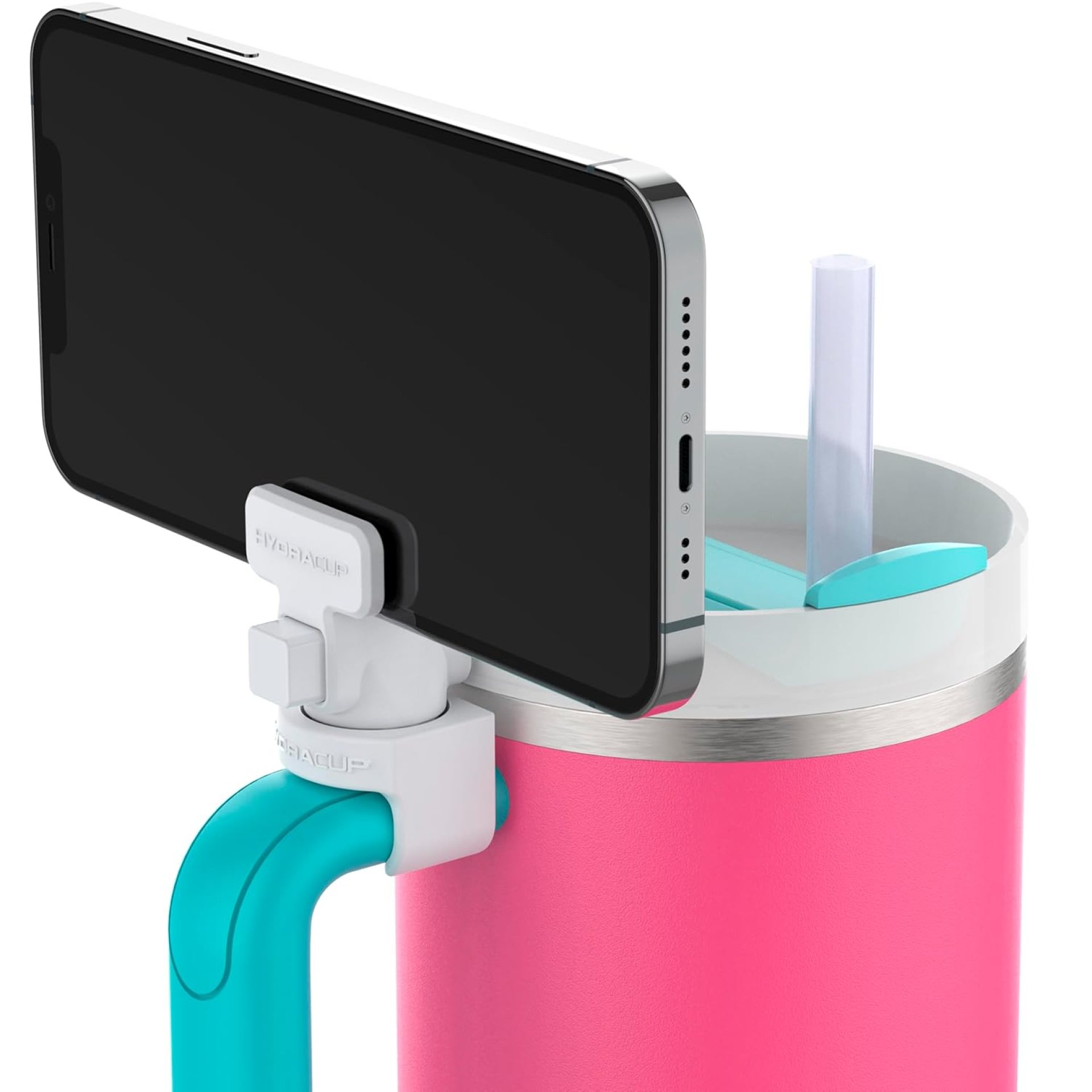 HydraClip Phone Attachment – Watch, Carry, Record, & Stay Organized, Use as Phone Stand or Tripod, Hands Free Detachable, Stanley Cup Accessories, Spring Loaded Secure Grip (White) HydraClip Phone Attachment – Watch, Carry, Record, & Stay Organized, Use as Phone Stand or Tripod, Hands Free Detachable, Stanley Cup Accessories, Spring Loaded Secure Grip (White)