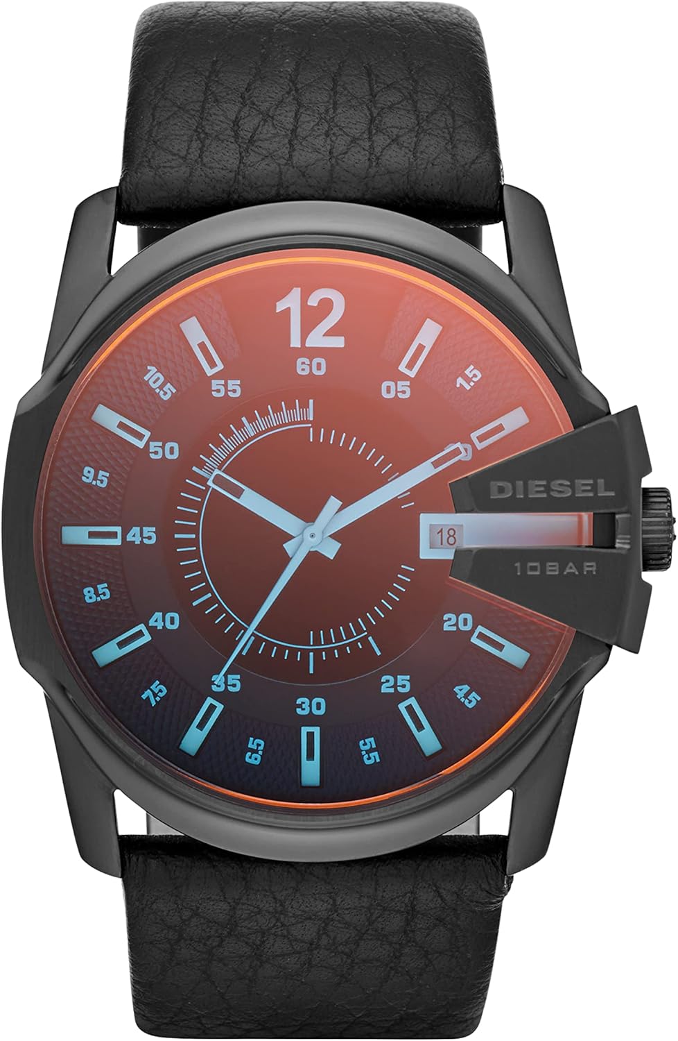 Diesel Master Chief Stainless Steel and Leather Three-Hand Analog Men’s Watch, Color: Black (Model: DZ1657) Diesel Master Chief Stainless Steel and Leather Three-Hand Analog Men’s Watch, Color: Black (Model: DZ1657)