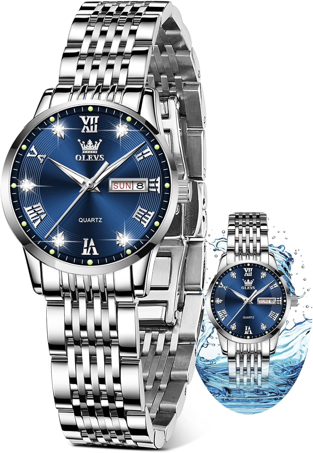 OLEVS Luxury Ladies Watches,Women’s Watch with Day and Date,Female Watch for Small Wrist,Gold Stainless Steel Watches for Women,Easy Read Ladies Wrist Watches Waterproof(Adjustable Strap OLEVS Luxury Ladies Watches,Women’s Watch with Day and Date,Female Watch for Small Wrist,Gold Stainless Steel Watches for Women,Easy Read Ladies Wrist Watches Waterproof(Adjustable Strap