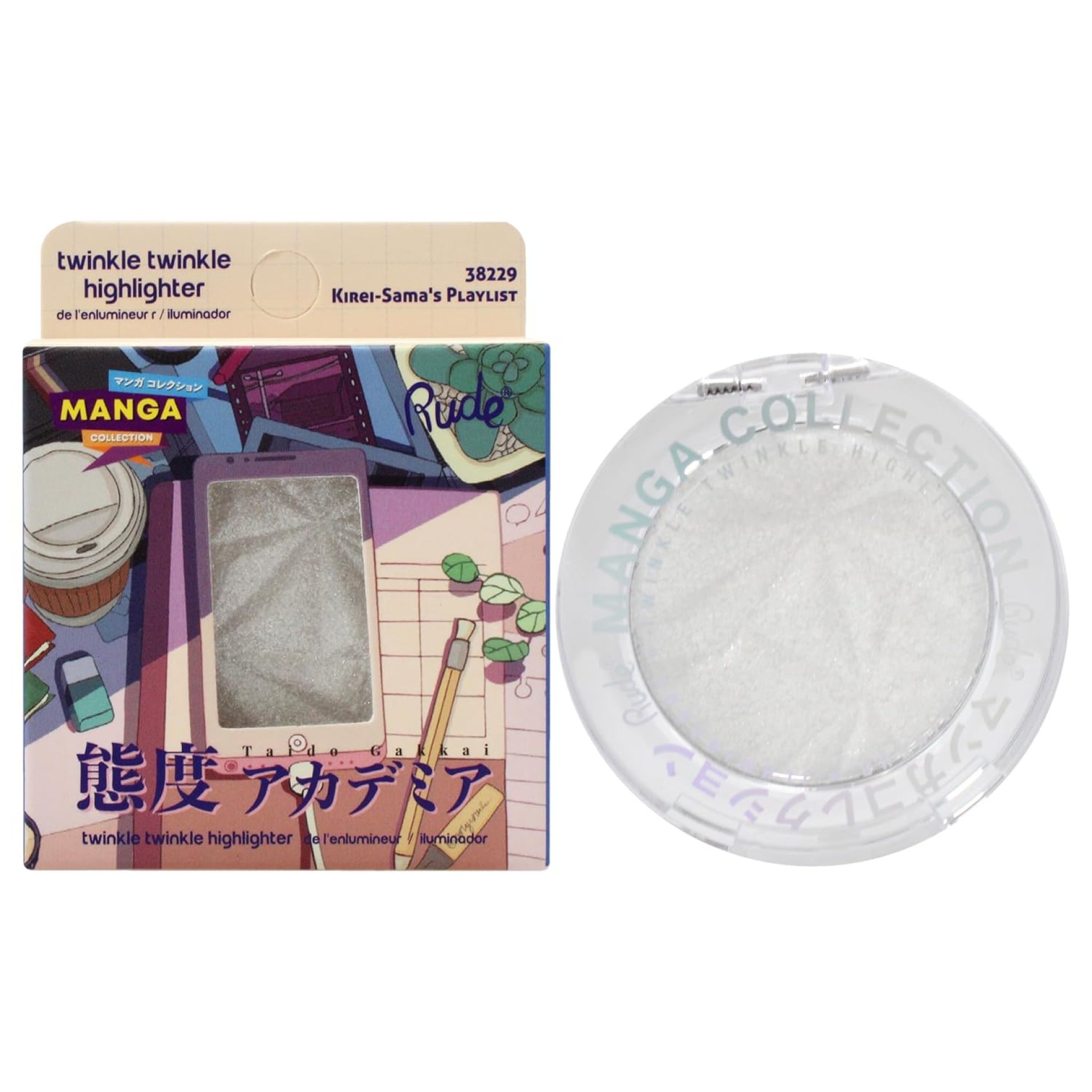 Manga Collection Twinkle Twinkle Highlighter – Kirei-Samas Playlist by Rude Cosmetics for Women – 0.14 oz Highlighter Manga Collection Twinkle Twinkle Highlighter – Kirei-Samas Playlist by Rude Cosmetics for Women – 0.14 oz Highlighter