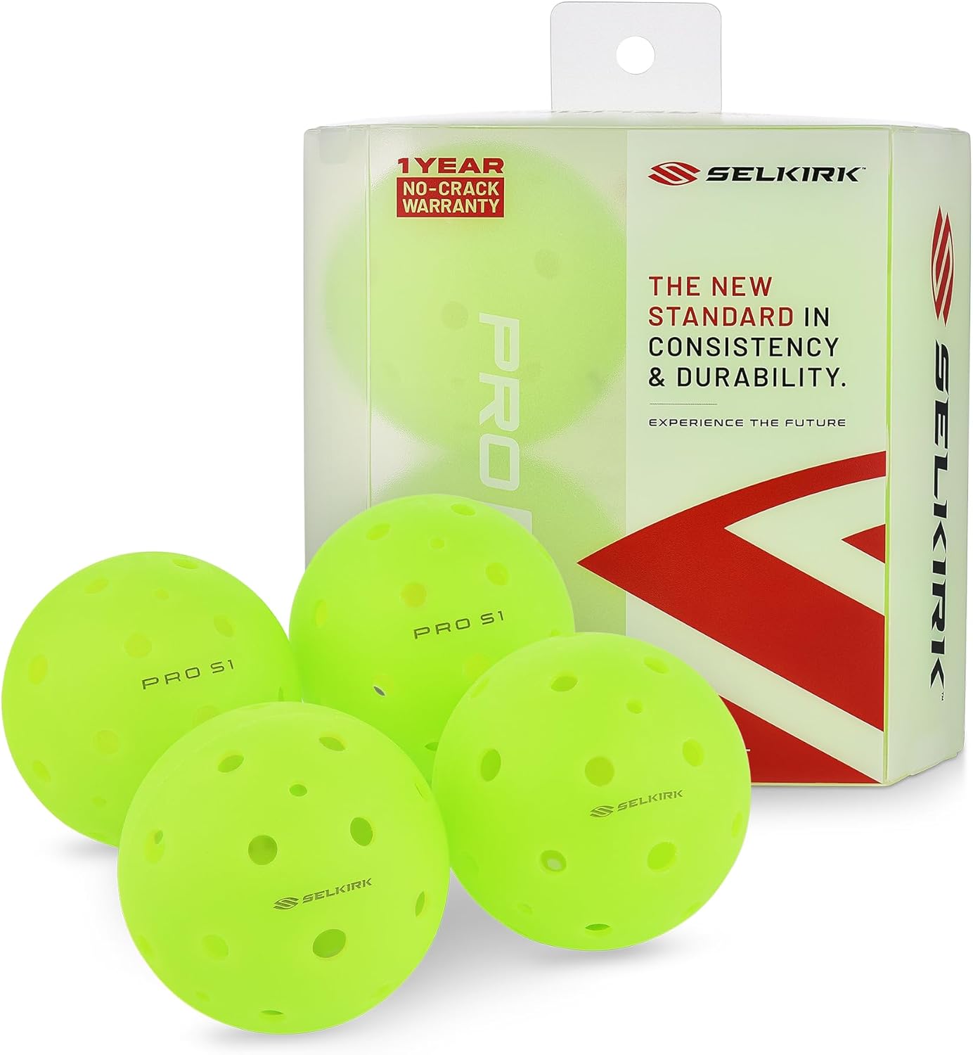 Selkirk Pro S1 Ball | Crack-Resistant | 38 Hole Outdoor Pickleball Balls | USAPA Approved Pickle Ball for Tournament Play | Advanced Aerodynamics | Selkirk Pro S1 Ball | Crack-Resistant | 38 Hole Outdoor Pickleball Balls | USAPA Approved Pickle Ball for Tournament Play | Advanced Aerodynamics |