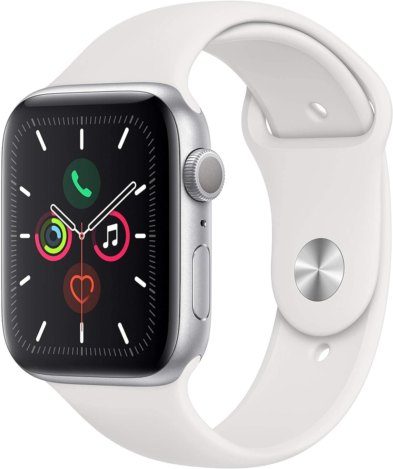 Apple Watch Series 5 (GPS, 40MM) – Silver Aluminum Case with White Sport Band (Renewed) Apple Watch Series 5 (GPS, 40MM) – Silver Aluminum Case with White Sport Band (Renewed)