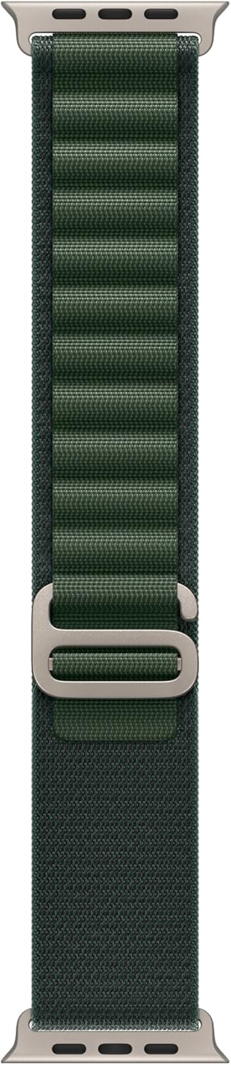 Apple Watch Band – Alpine Loop (49mm) – Dark Green with Natural Titanium Finish – Large Apple Watch Band – Alpine Loop (49mm) – Dark Green with Natural Titanium Finish – Large
