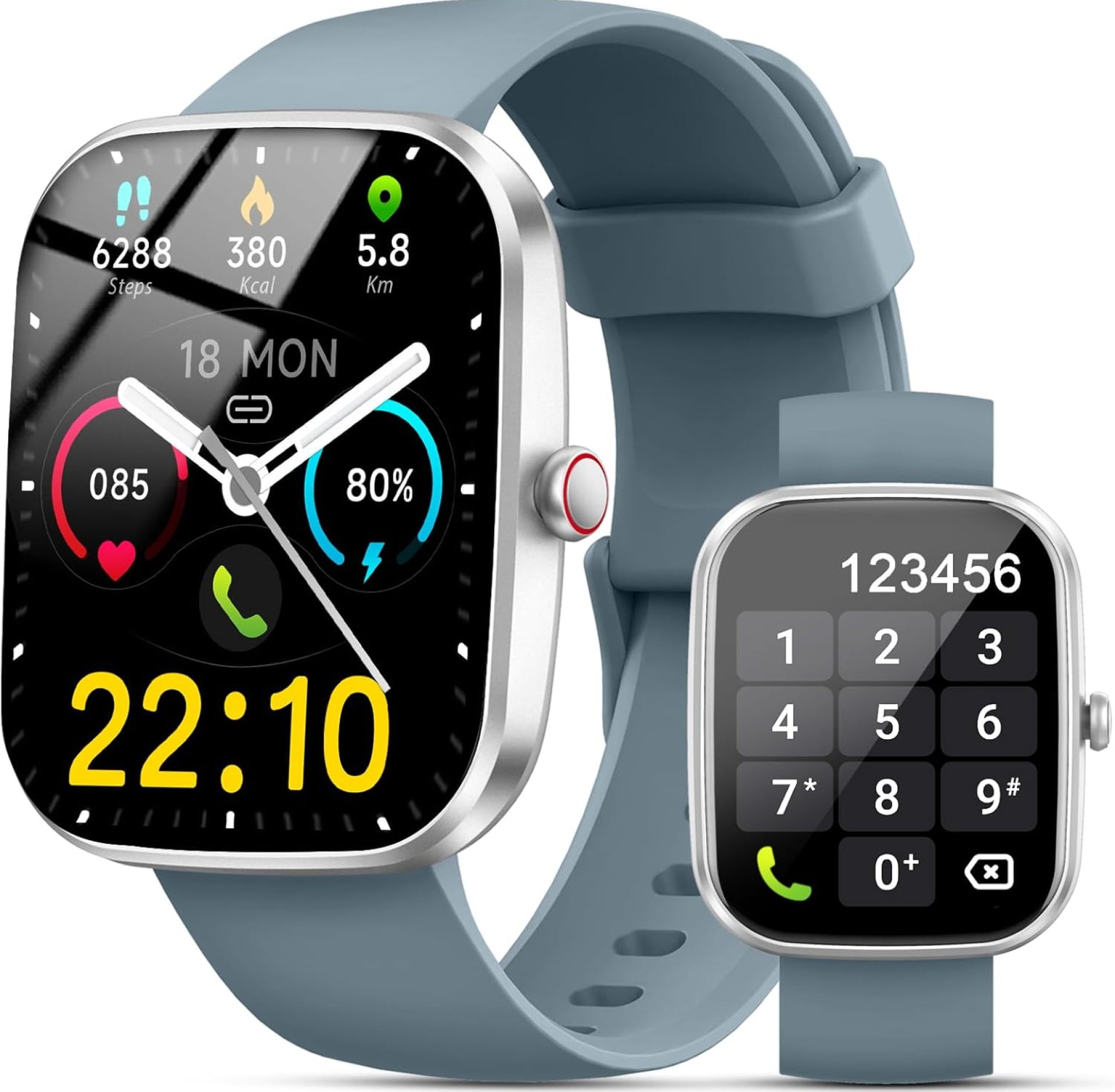 Smart Watch, 1.91″Smartwatch for Men Women (Answer/Make Call), Fitness Tracker with 100+ Sport Modes, IP68 Waterproof, Heart Rate/Sleep Monitor, Spo2, Pedometer, Activity Tracker for Android iOS Smart Watch, 1.91″Smartwatch for Men Women (Answer/Make Call), Fitness Tracker with 100+ Sport Modes, IP68 Waterproof, Heart Rate/Sleep Monitor, Spo2, Pedometer, Activity Tracker for Android iOS