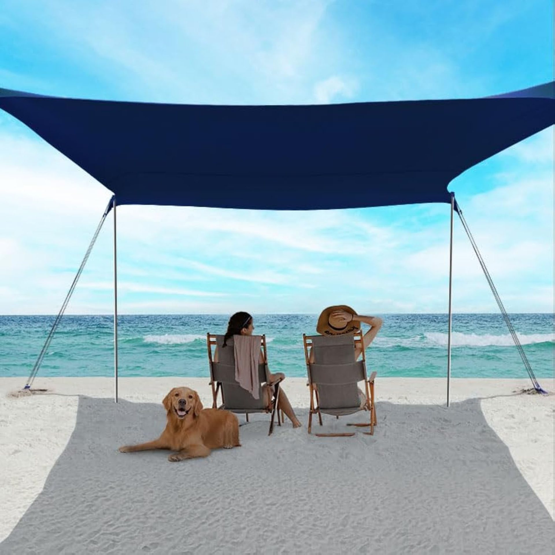 Beach Shade Tent, Beach Umbrella Portable Easy Pop Up Beach Canopy, UPF50+ Sun Protection Shelter, Windproof & Water Resistant, Beach Umbrellas for Sand Windproof Cords, Perfect for Family Beach Shade Tent, Beach Umbrella Portable Easy Pop Up Beach Canopy, UPF50+ Sun Protection Shelter, Windproof & Water Resistant, Beach Umbrellas for Sand Windproof Cords, Perfect for Family