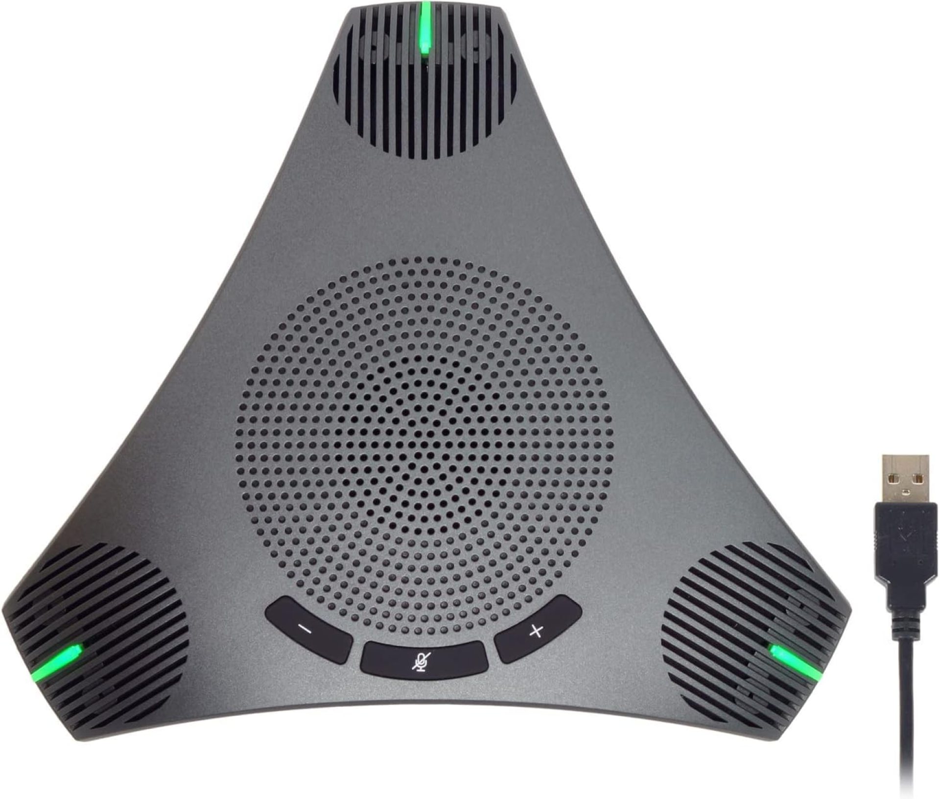 Conference Speaker and Microphone, 360° Omnidirectional USB Speakerphone Microphone with USB Hub, Noise Reduction/Echo Cancellation Computer Microphone for 8-10 People Business Conference, Home Office Conference Speaker and Microphone, 360° Omnidirectional USB Speakerphone Microphone with USB Hub, Noise Reduction/Echo Cancellation Computer Microphone for 8-10 People Business Conference, Home Office