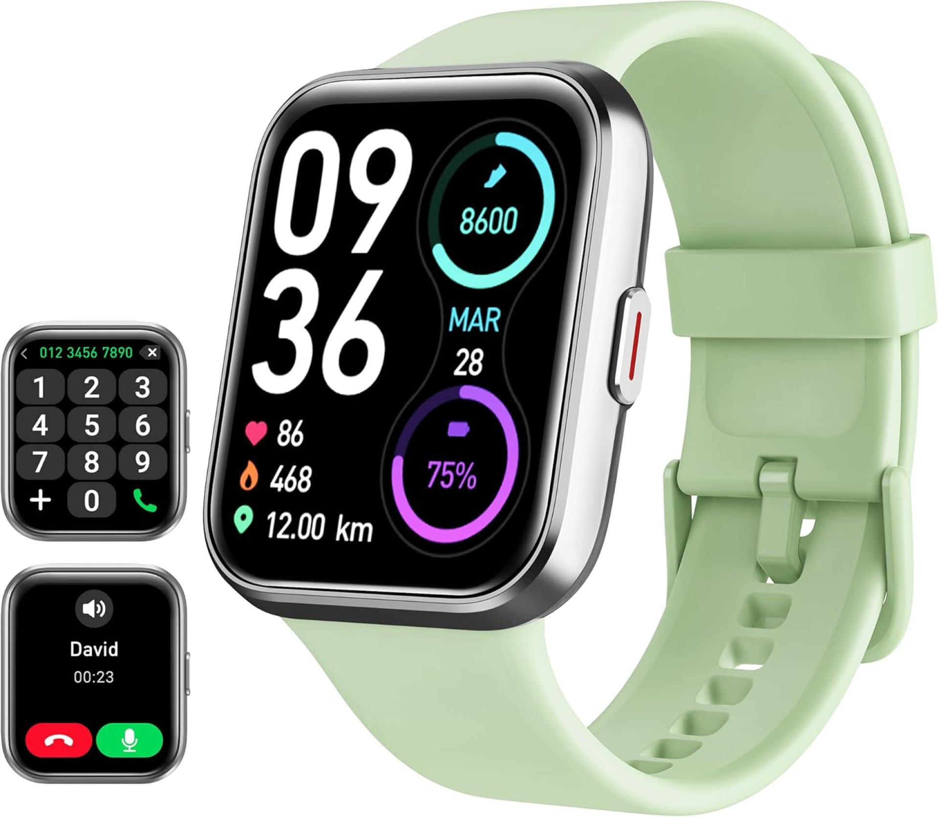 Smart Watch for Men Women(Call Receive/Dial), Alexa Built-in, 1.8″ Touch Screen Fitness Tracker with Heart Rate Sleep Tracking, 100 Sports Modes, 5ATM Waterproof Smartwatch for Android iPhone Smart Watch for Men Women(Call Receive/Dial), Alexa Built-in, 1.8″ Touch Screen Fitness Tracker with Heart Rate Sleep Tracking, 100 Sports Modes, 5ATM Waterproof Smartwatch for Android iPhone