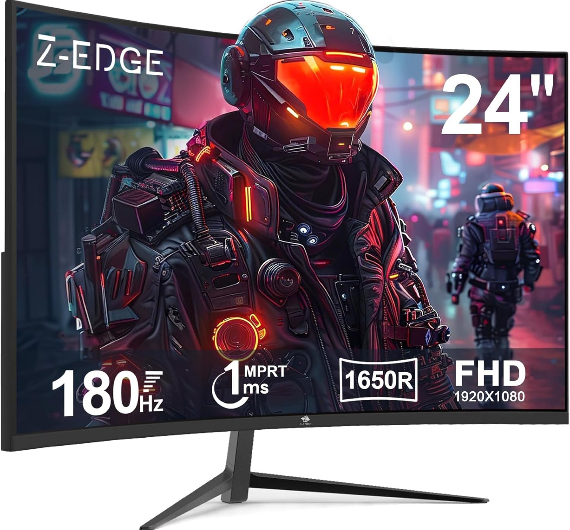 Z-Edge 24-inch Curved Gaming Monitor 180Hz Refresh Rate, 1ms MPRT, FHD 1080 Gaming Monitor, R1650 Curved, UG24 AMD Freesync Premium Display Z-Edge 24-inch Curved Gaming Monitor 180Hz Refresh Rate, 1ms MPRT, FHD 1080 Gaming Monitor, R1650 Curved, UG24 AMD Freesync Premium Display