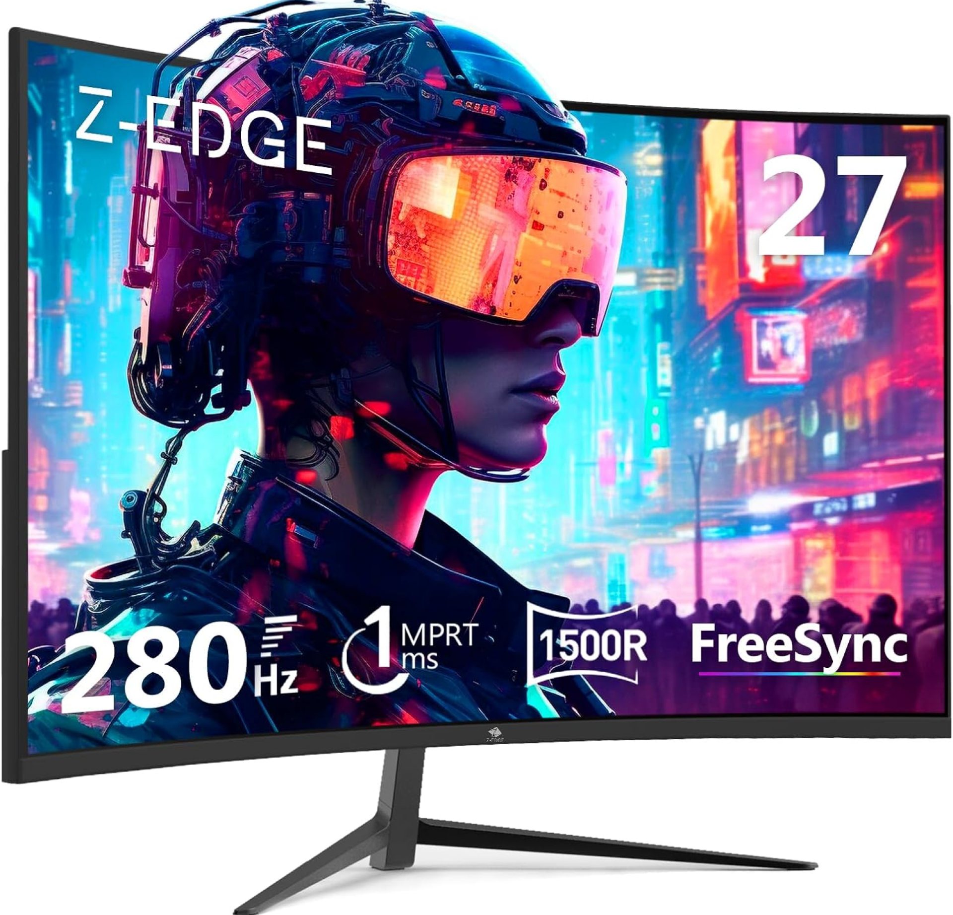Z-Edge 27-inch Curved Gaming Monitor 16:9 1920×1080 280Hz 1ms Frameless LED Gaming Monitor, UG27P AMD Freesync Premium Display Port HDMI Z-Edge 27-inch Curved Gaming Monitor 16:9 1920×1080 280Hz 1ms Frameless LED Gaming Monitor, UG27P AMD Freesync Premium Display Port HDMI