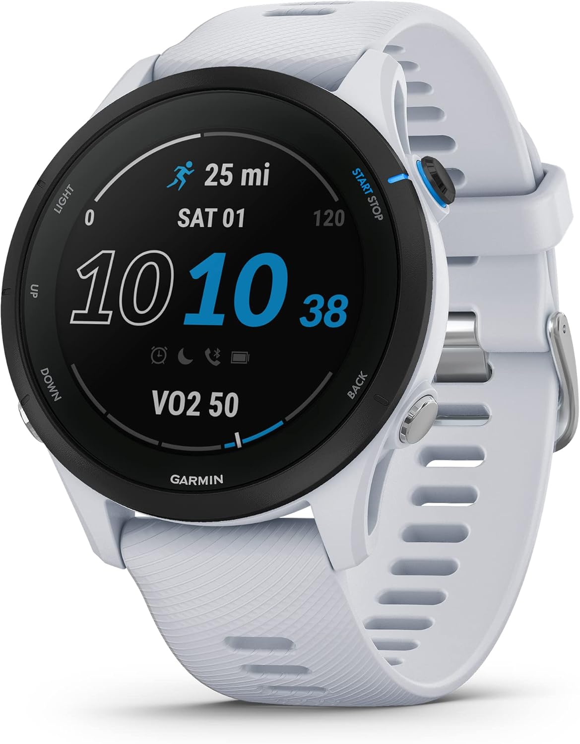 Garmin Forerunner® 255 Music, GPS Running Smartwatch with Music, Advanced Insights, Long-Lasting Battery, White Garmin Forerunner® 255 Music, GPS Running Smartwatch with Music, Advanced Insights, Long-Lasting Battery, White