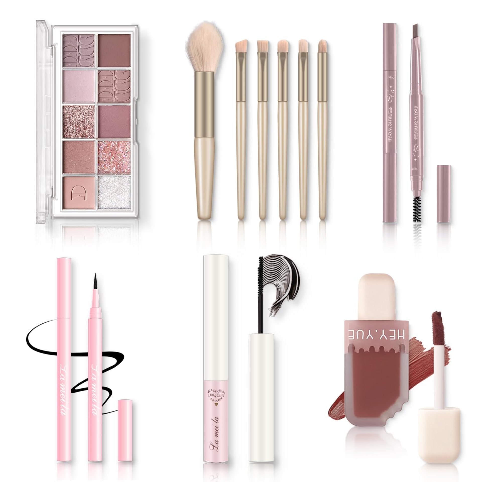 All in One Makeup Kit – Set for Women, Girls & Teens, Include 10 Colors Eyeshadow Palette, Lip Gloss, Eyebrow Eyeliner Pencil, Waterproof Mascara, 6 Pcs Brushes (Pink Kits) All in One Makeup Kit – Set for Women, Girls & Teens, Include 10 Colors Eyeshadow Palette, Lip Gloss, Eyebrow Eyeliner Pencil, Waterproof Mascara, 6 Pcs Brushes (Pink Kits)