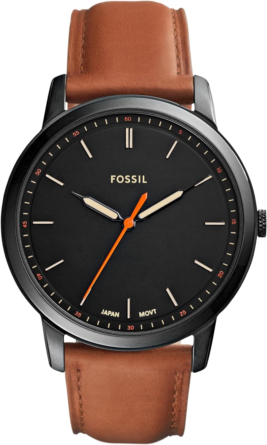 Fossil Men’s Minimalist Quartz Stainless Steel and Leather Three-Hand Watch Fossil Men’s Minimalist Quartz Stainless Steel and Leather Three-Hand Watch