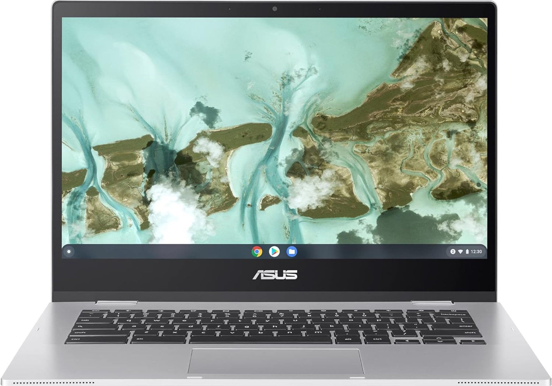 ASUS Chromebook CX1, 14″ FHD, Intel® Celeron N4500 Processor, 64GB Storage, 4GB RAM, ChromeOS, Transparent Silver, CX1400CKA-AS44F ASUS Chromebook CX1, 14″ FHD, Intel® Celeron N4500 Processor, 64GB Storage, 4GB RAM, ChromeOS, Transparent Silver, CX1400CKA-AS44F