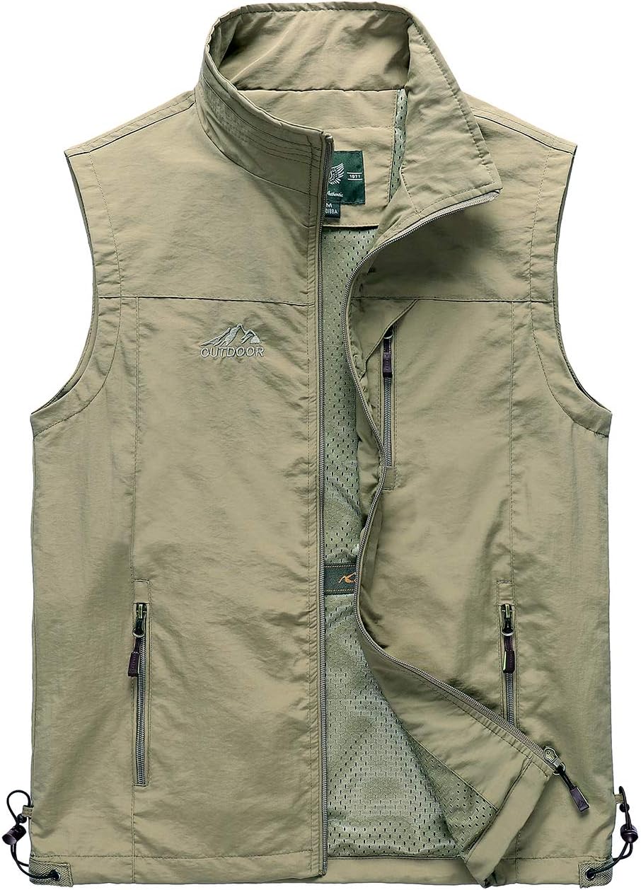 Hixiaohe Men’s Casual Lightweight Outdoor Vest Work Fish Photo Travel Vest Hixiaohe Men’s Casual Lightweight Outdoor Vest Work Fish Photo Travel Vest