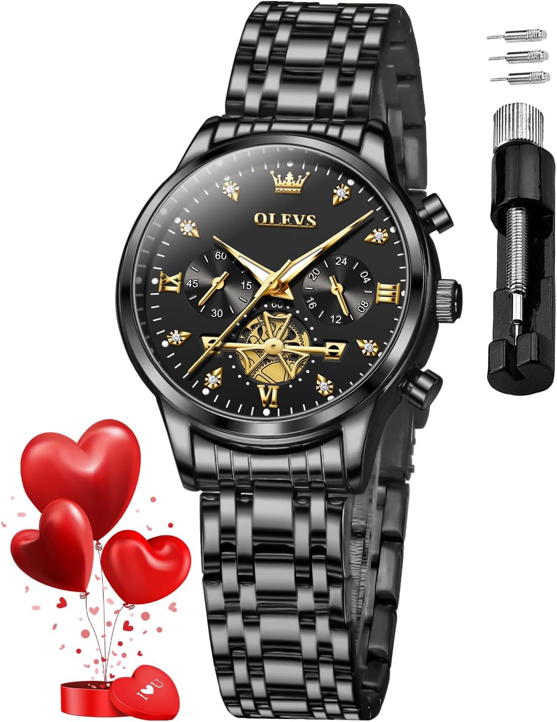 OLEVS Women Watches Luxury Diamond Wrist Watches for Women Gold and Silver Stainless Steel Waterproof with Date Quartz Ladies Watch OLEVS Women Watches Luxury Diamond Wrist Watches for Women Gold and Silver Stainless Steel Waterproof with Date Quartz Ladies Watch