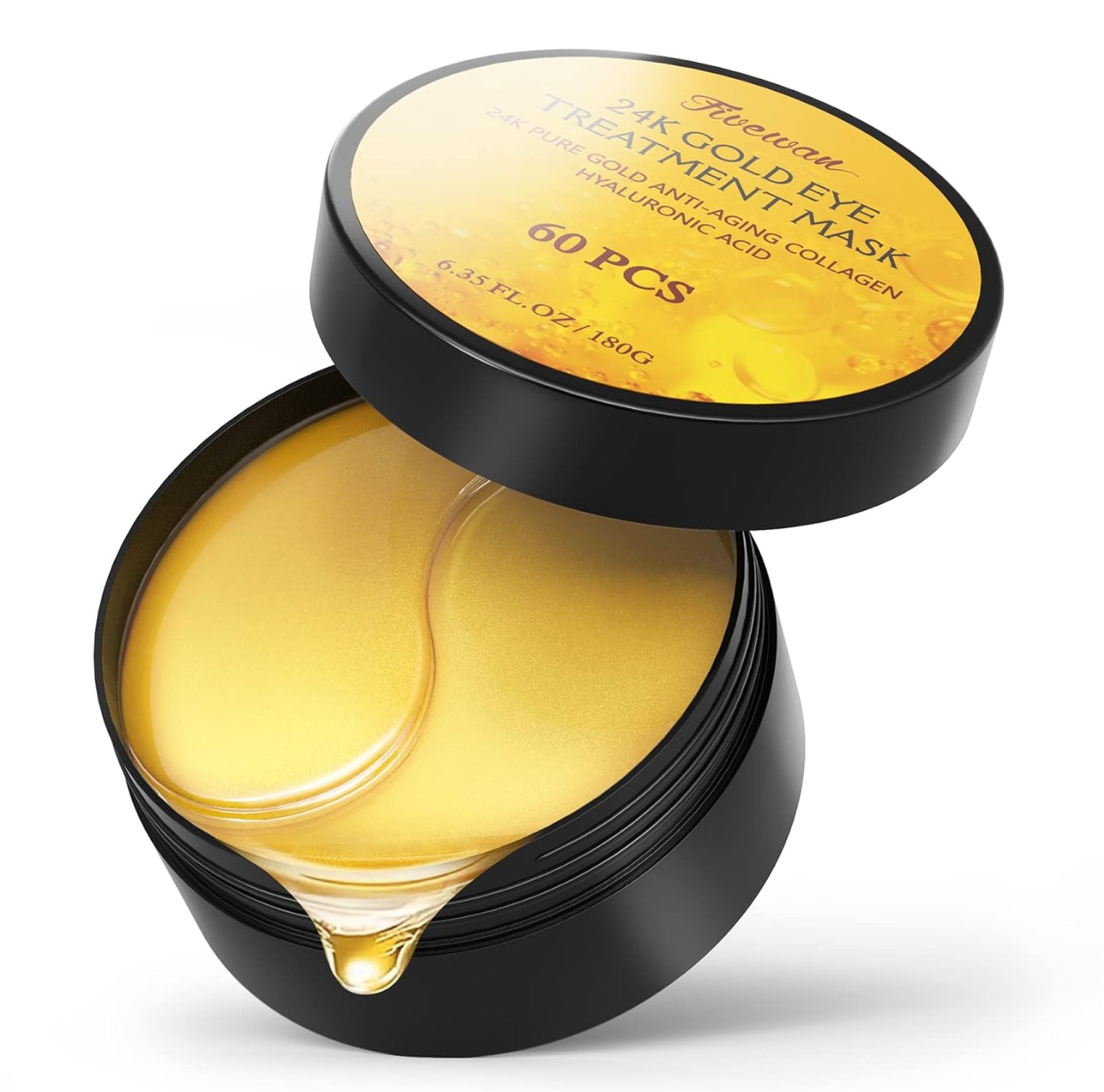 Fivewan 24k Gold Under Eye Patches – 60 Pcs Eye Mask Pure Gold Anti-Aging Collagen Hyaluronic Acid Under Eye Mask for Removing Dark Circles, Puffiness & Wrinkles Refresh Your Skin Fivewan 24k Gold Under Eye Patches – 60 Pcs Eye Mask Pure Gold Anti-Aging Collagen Hyaluronic Acid Under Eye Mask for Removing Dark Circles, Puffiness & Wrinkles Refresh Your Skin