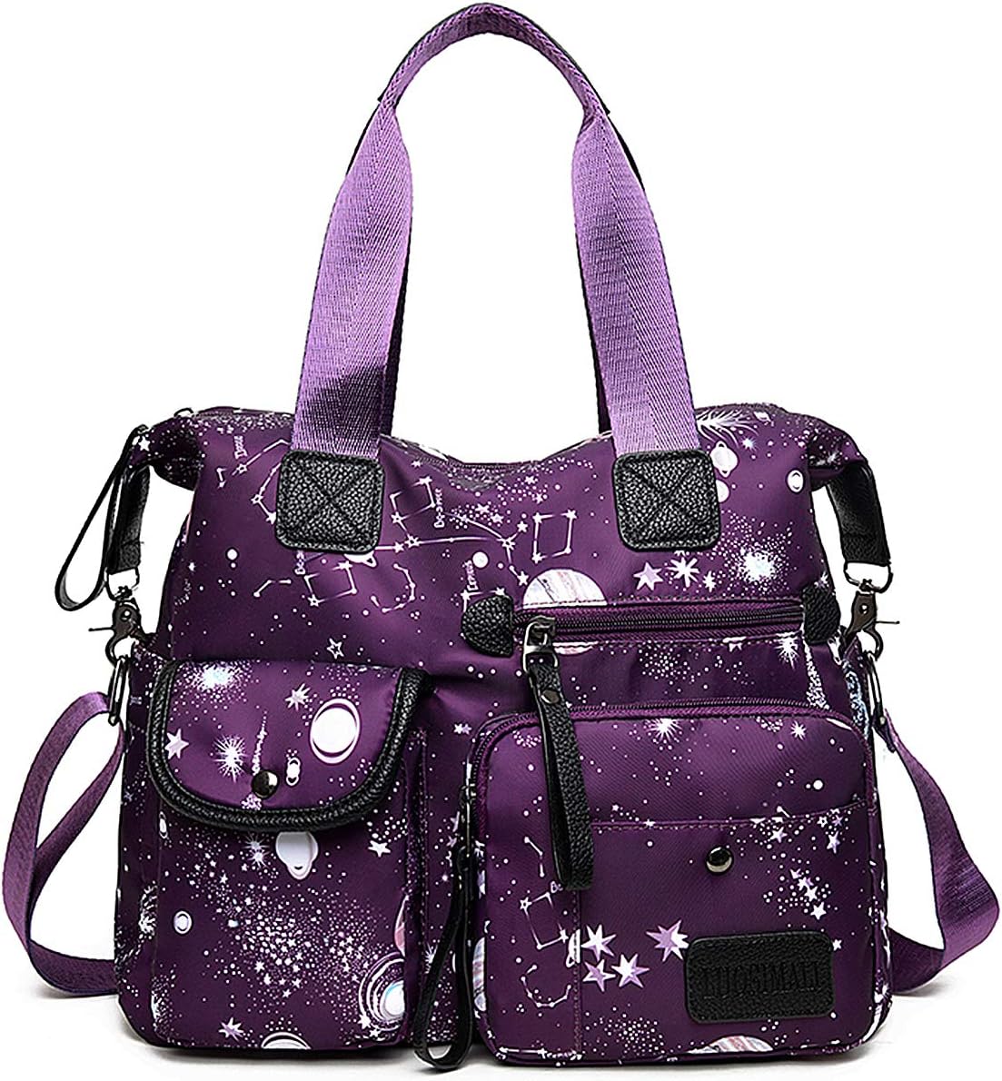 Tote Bag for Women,Multi Pockets Shoulder Handbag,Nurse Bag for Work,Large Cross body Purse,Fashion Nylon Top Handle Satchel Tote Bag for Women,Multi Pockets Shoulder Handbag,Nurse Bag for Work,Large Cross body Purse,Fashion Nylon Top Handle Satchel
