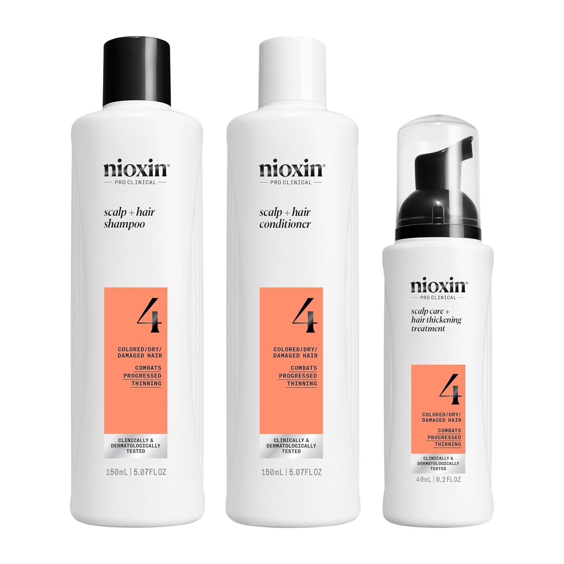 Nioxin Scalp + Hair Thickening System Kits | For Natural, Colored, & Damaged Hair with Light to Progressed Thinning | Strengthen & Boost Hair Density with Niacinamide & Biotin | 1 Month Supply Nioxin Scalp + Hair Thickening System Kits | For Natural, Colored, & Damaged Hair with Light to Progressed Thinning | Strengthen & Boost Hair Density with Niacinamide & Biotin | 1 Month Supply