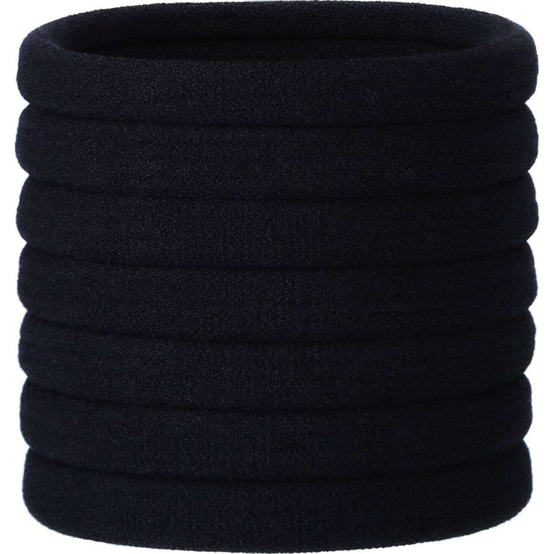 20 Pieces Large Stretch Hair Ties Hair Bands Ponytail Holders Headband for Thick Heavy and Curly Hair (Black, 5 cm in Diameter, 1 cm in Width) 20 Pieces Large Stretch Hair Ties Hair Bands Ponytail Holders Headband for Thick Heavy and Curly Hair (Black, 5 cm in Diameter, 1 cm in Width)