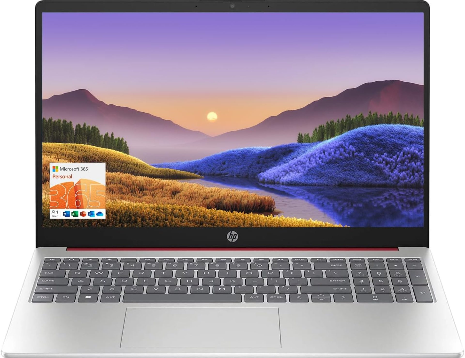 HP 15.6″ Portable Laptop (Include 1 Year Microsoft 365), HD Display, Intel Quad-Core N200 Processor, 16GB RAM, 128GB Storage, Wi-Fi 5, Webcam, HDMI, Numeric Keypad, Windows 11 Home, Red HP 15.6″ Portable Laptop (Include 1 Year Microsoft 365), HD Display, Intel Quad-Core N200 Processor, 16GB RAM, 128GB Storage, Wi-Fi 5, Webcam, HDMI, Numeric Keypad, Windows 11 Home, Red