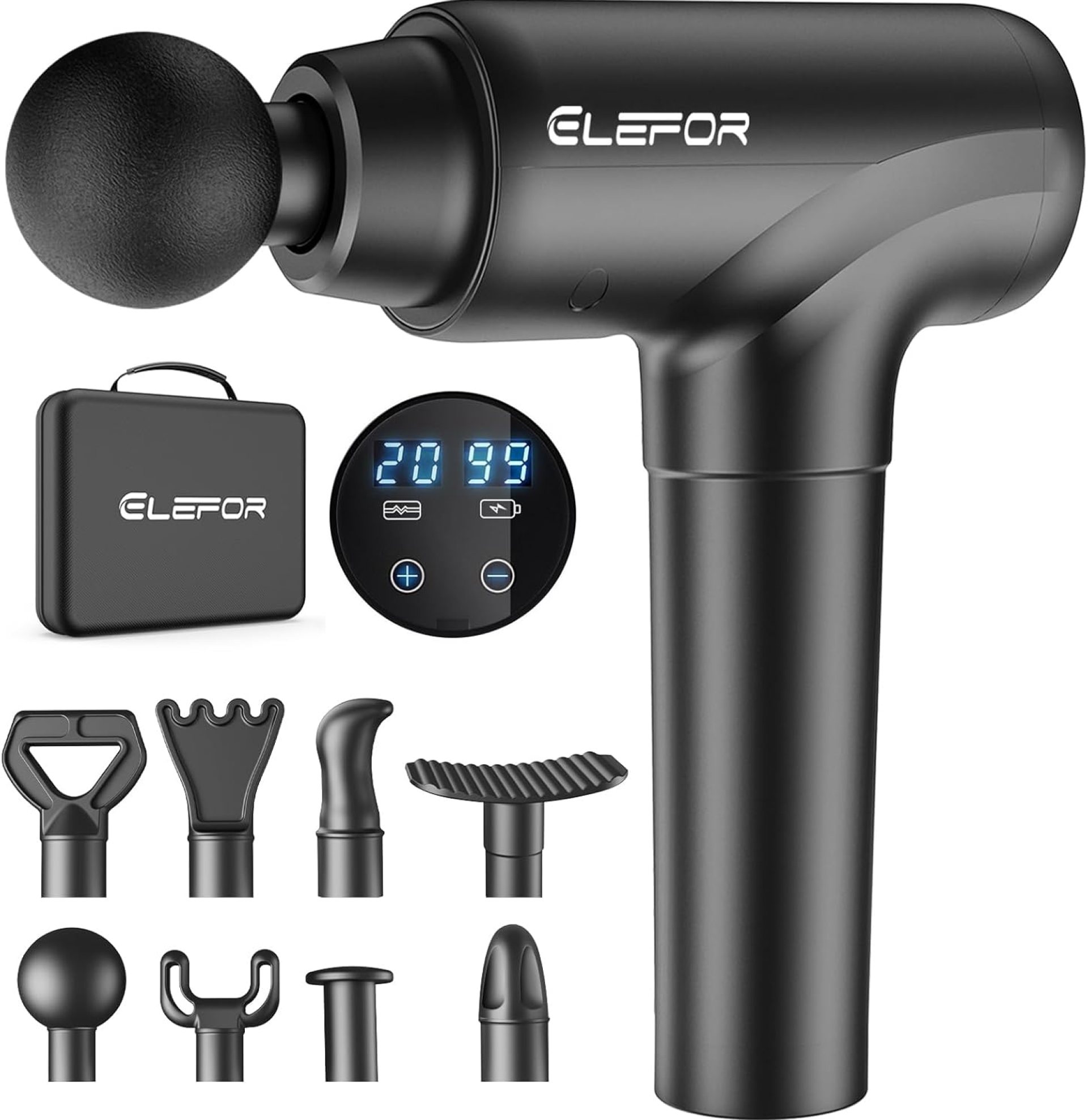 Massage Gun Deep Tissue,Percussion Massager Gun for Athletes Muscle Massage Gun for Pain Relief with 8 Massage Heads & 20 Speeds (Matte Black) Massage Gun Deep Tissue,Percussion Massager Gun for Athletes Muscle Massage Gun for Pain Relief with 8 Massage Heads & 20 Speeds (Matte Black)