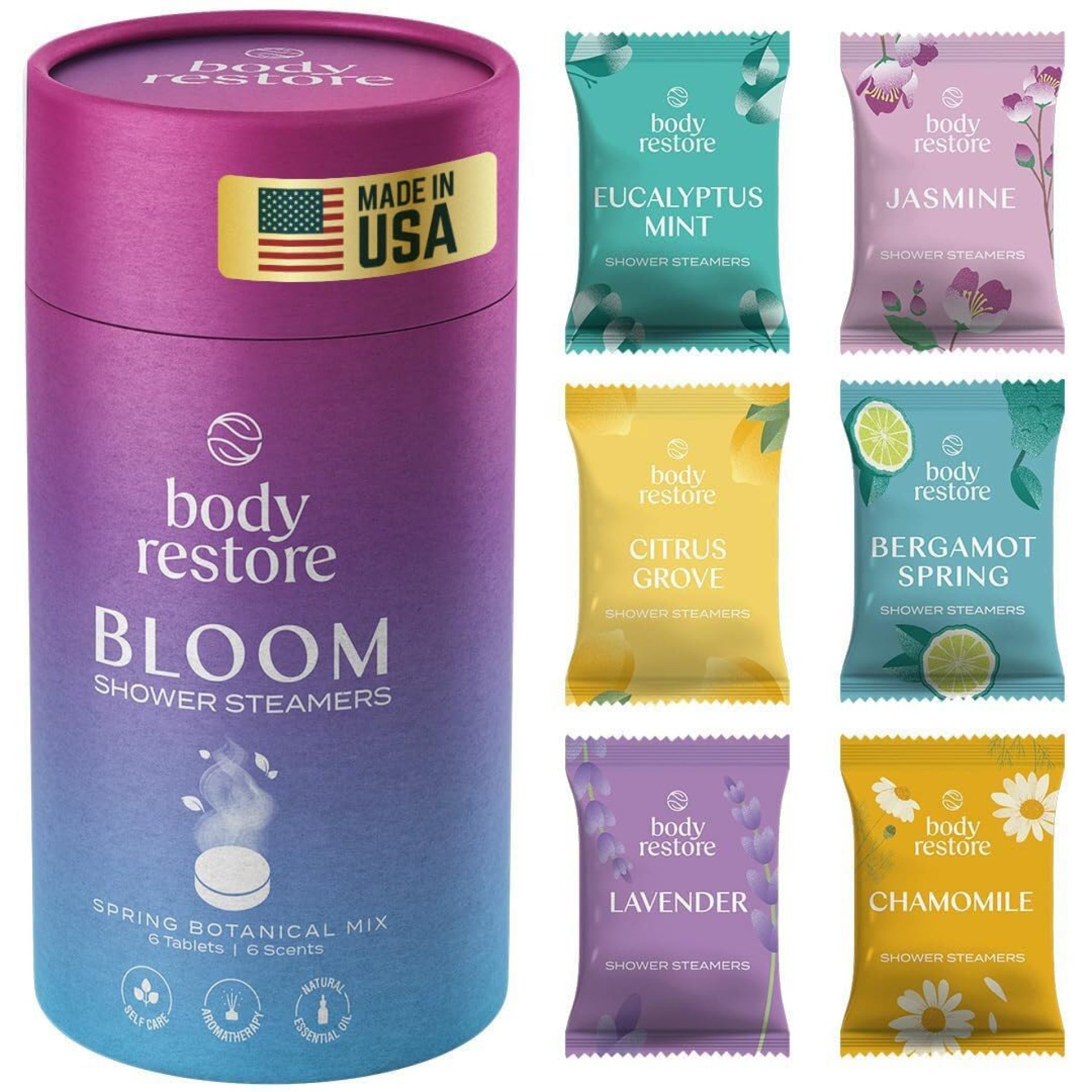 Body Restore Shower Steamers Aromatherapy 6 Pack – Easter Basket Stuffers, Relaxation Birthday Gifts for Mom, Dad, Best Friend, Travel Essentials, Stress Relief, Self Care, Bath Bombs – Bloom Body Restore Shower Steamers Aromatherapy 6 Pack – Easter Basket Stuffers, Relaxation Birthday Gifts for Mom, Dad, Best Friend, Travel Essentials, Stress Relief, Self Care, Bath Bombs – Bloom