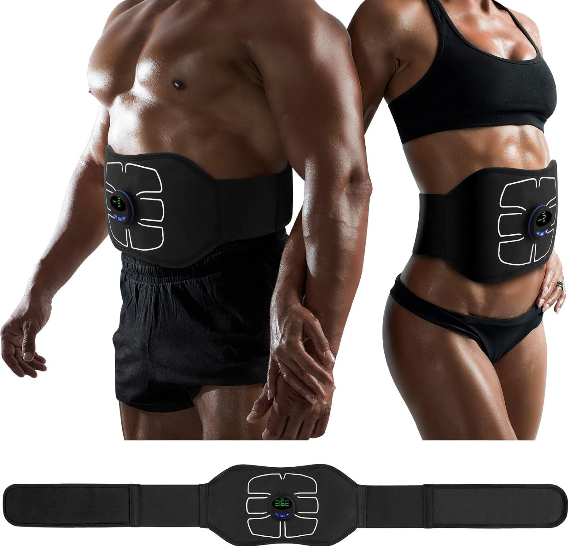 MarCoolTrip MZ ABS Stimulator,Ab Machine,Abdominal Toning Belt Workout Portable Ab Stimulator Home Office Fitness Workout Equipment for Abdomen Black MarCoolTrip MZ ABS Stimulator,Ab Machine,Abdominal Toning Belt Workout Portable Ab Stimulator Home Office Fitness Workout Equipment for Abdomen Black